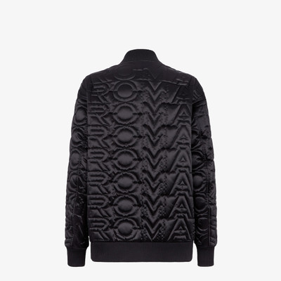 FENDI Bomber jacket with knit collar, cuffs and hem. Welt pockets with snap and zipper closure. Made of sh outlook