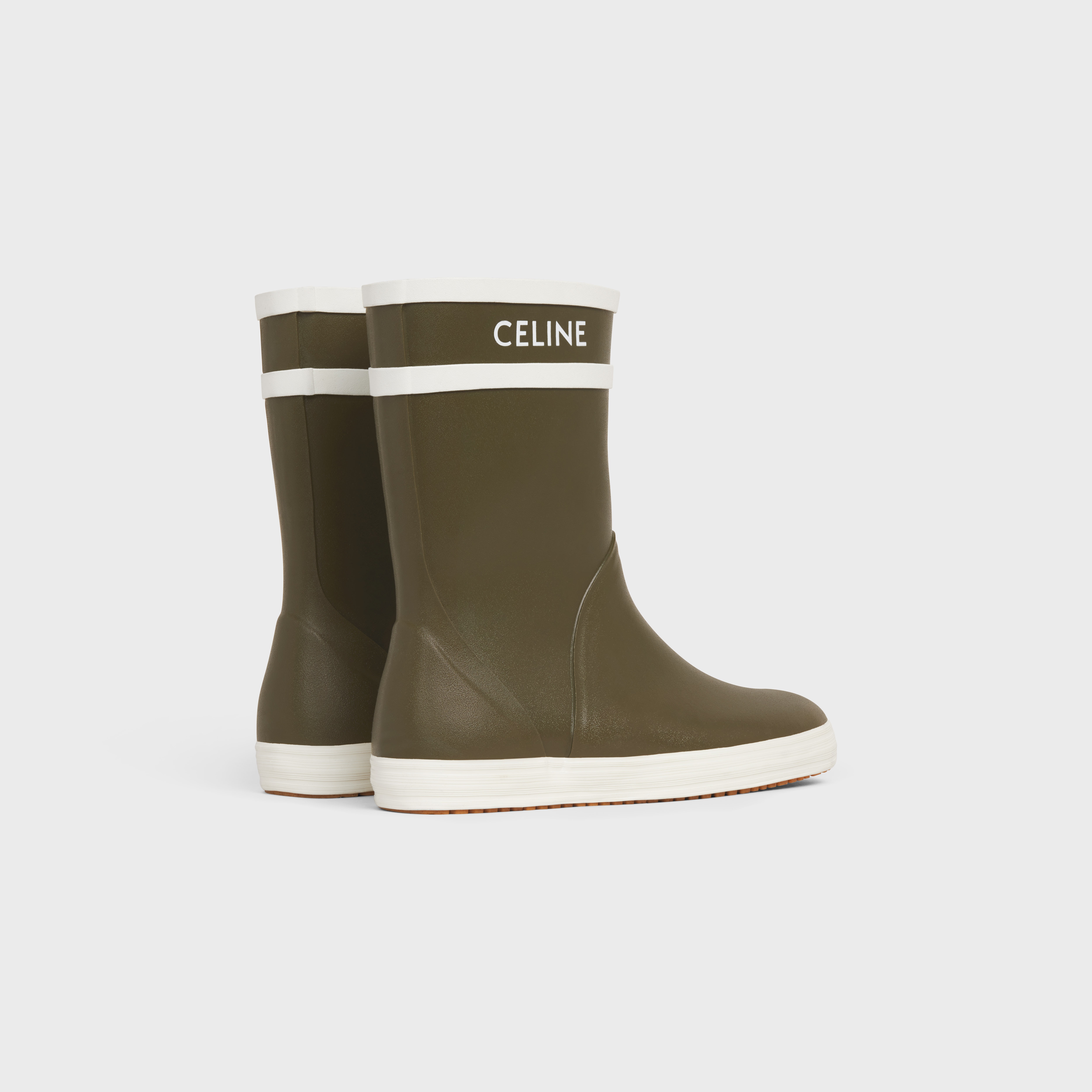 Flat Half Boot Les Bottes de Pont Celine in Natural Rubber - 7