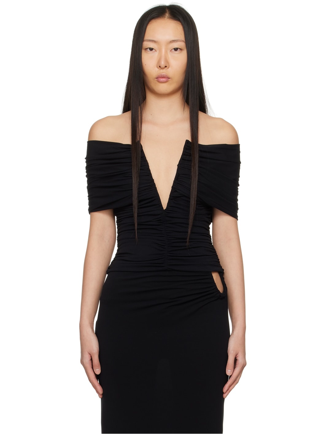 Black Ruched Top - 1