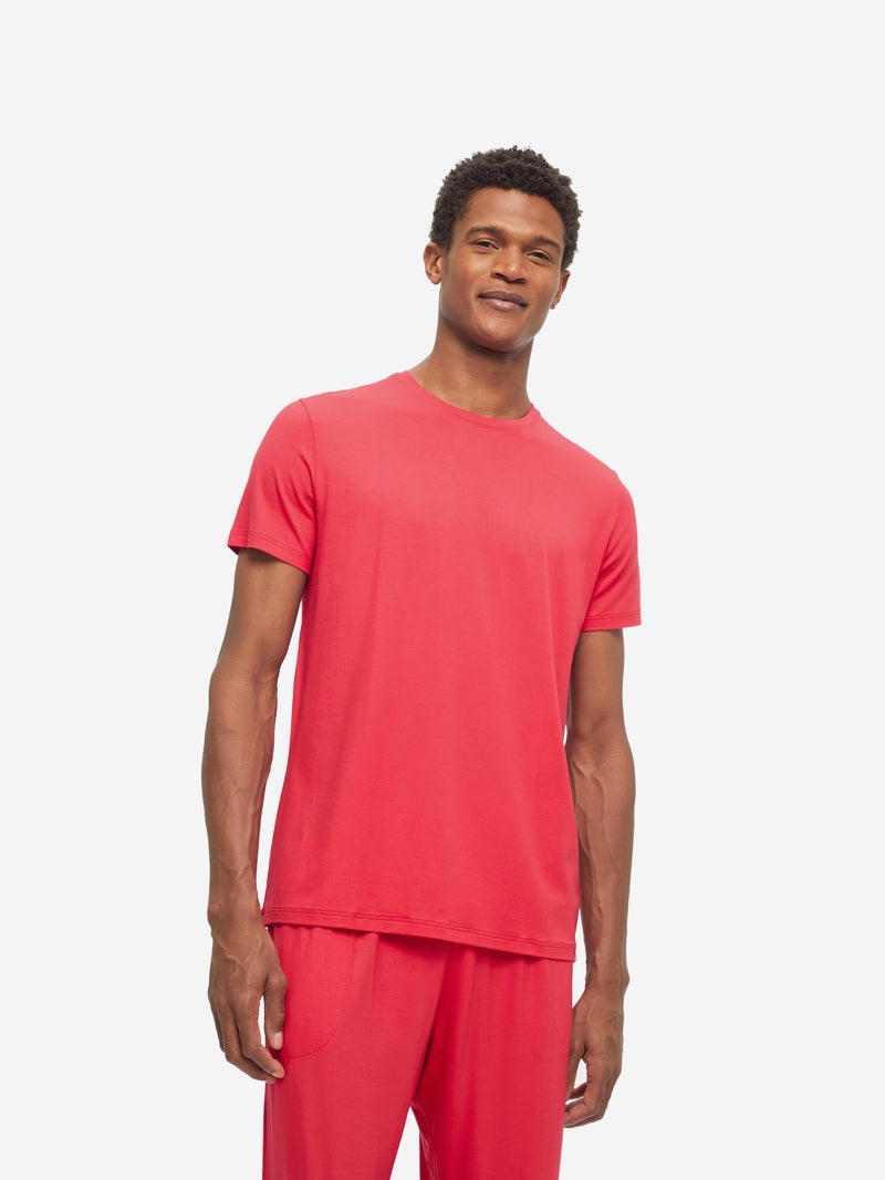 Men's T-Shirt Basel Micro Modal Stretch London Red - 2