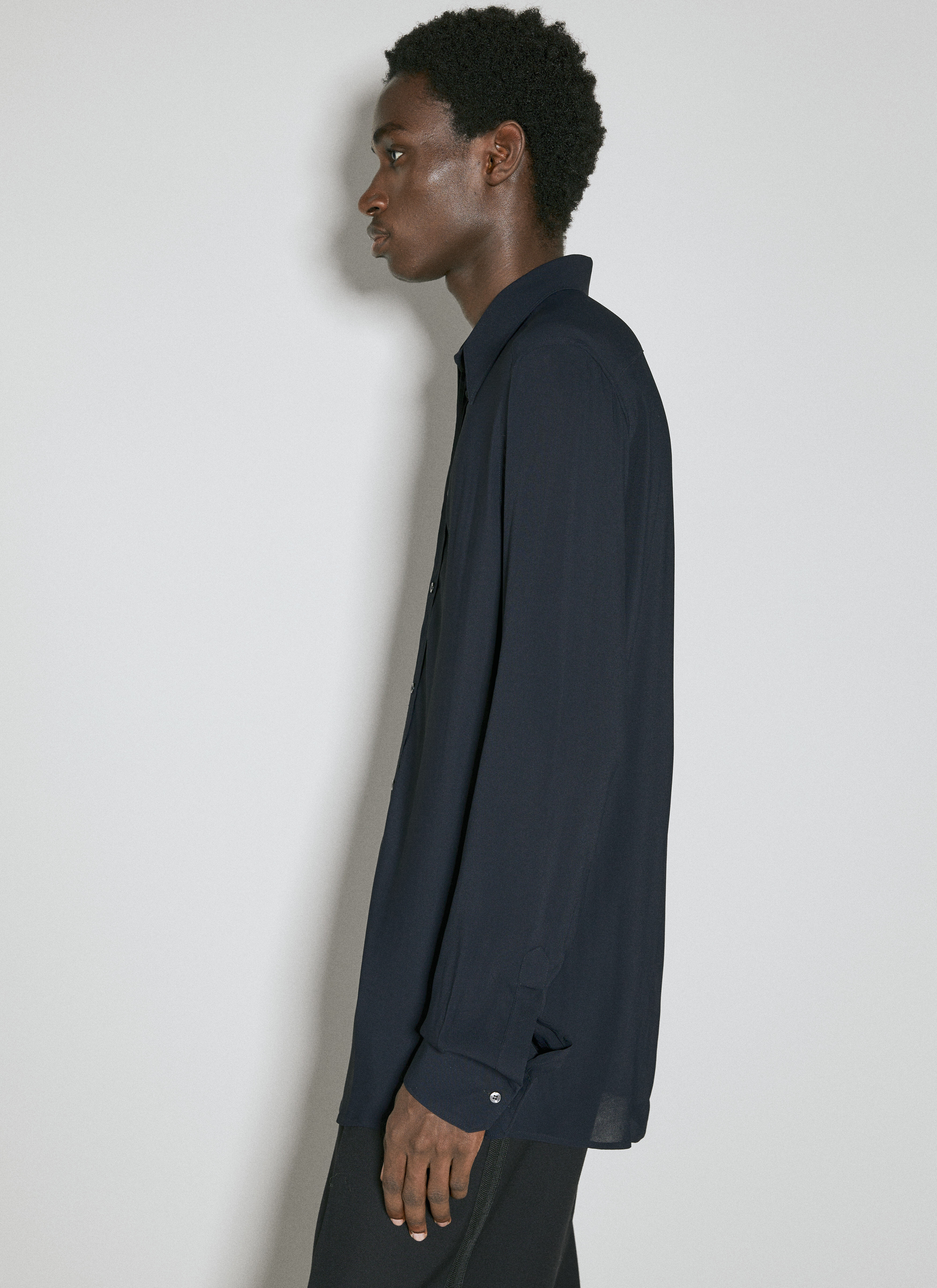 Martini Fit Stretch Charmeuse Shirt - 2