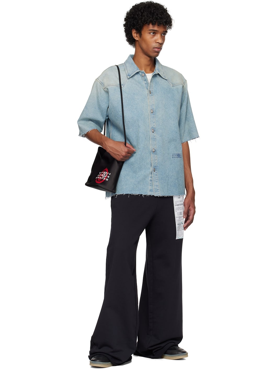 Blue Short Sleeve Denim Shirt - 4