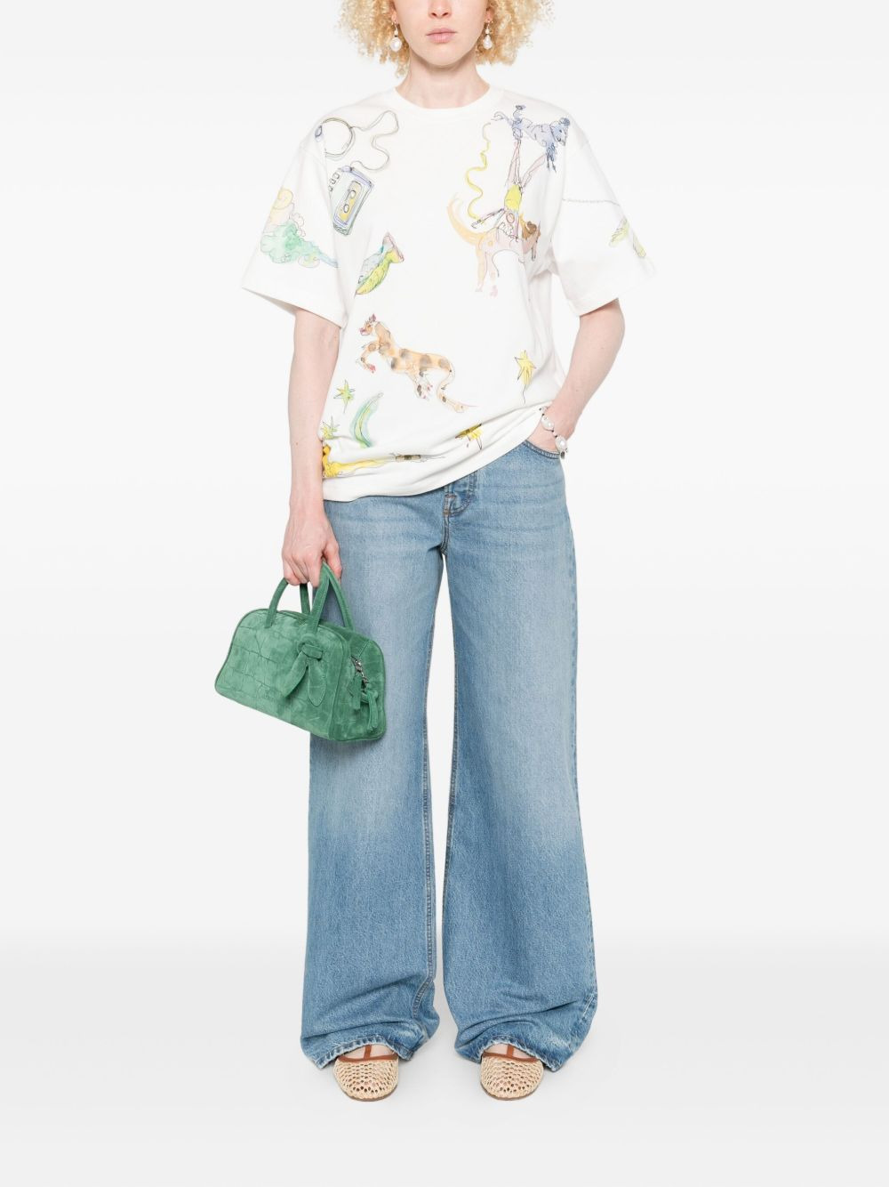 Anouk illustration-print cotton T-shirt - 2