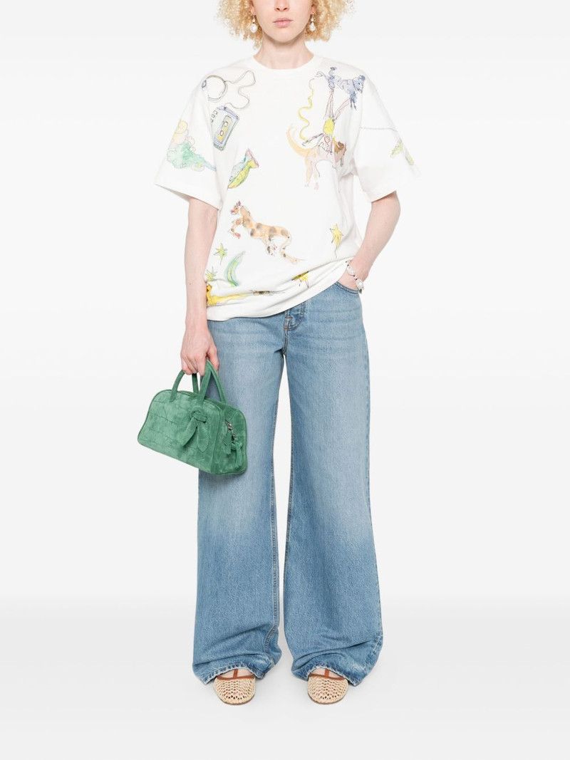 ALÉMAIS Anouk illustration-print cotton T-shirt outlook