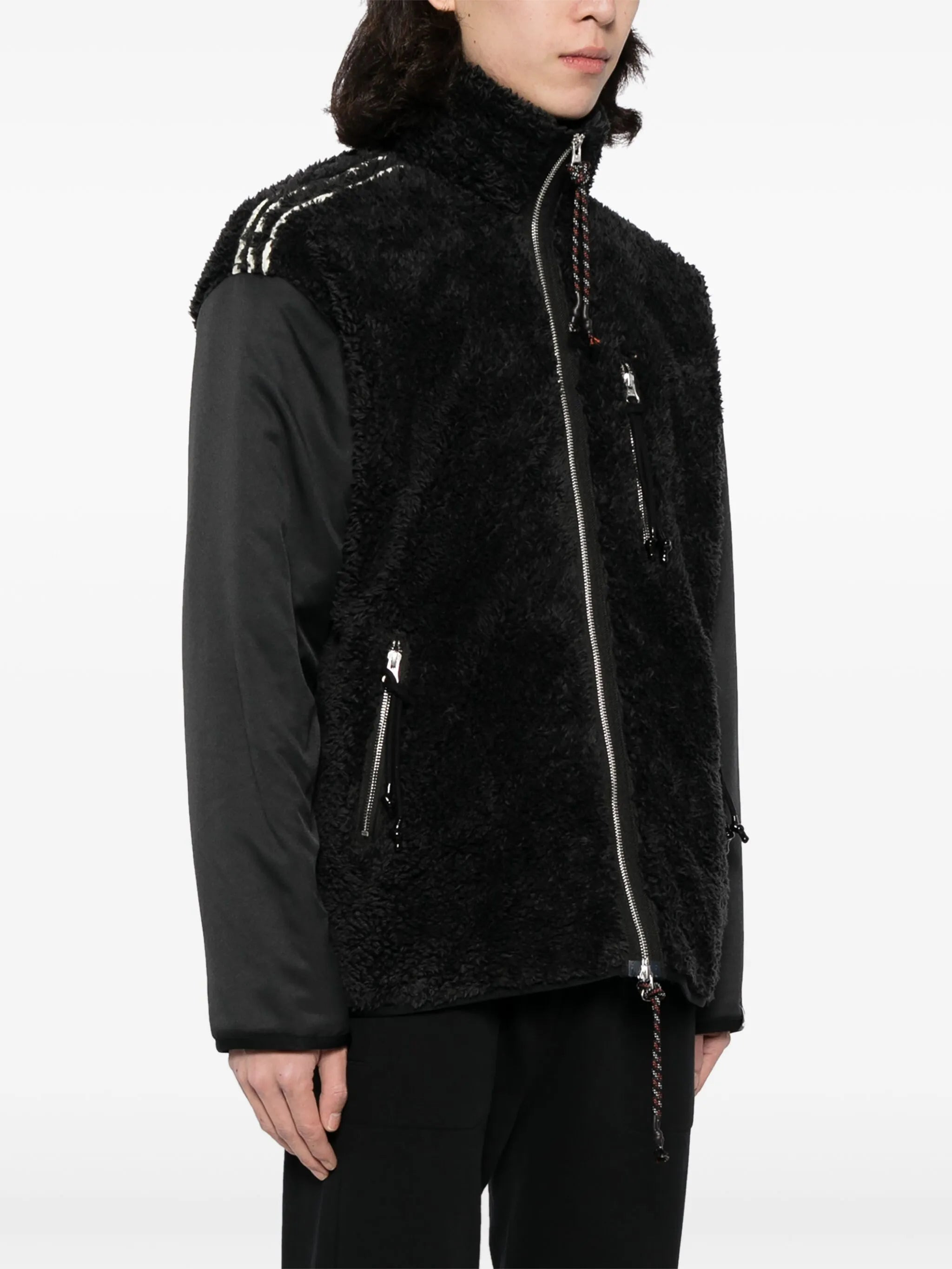 faux-fur panelled jacket - 5