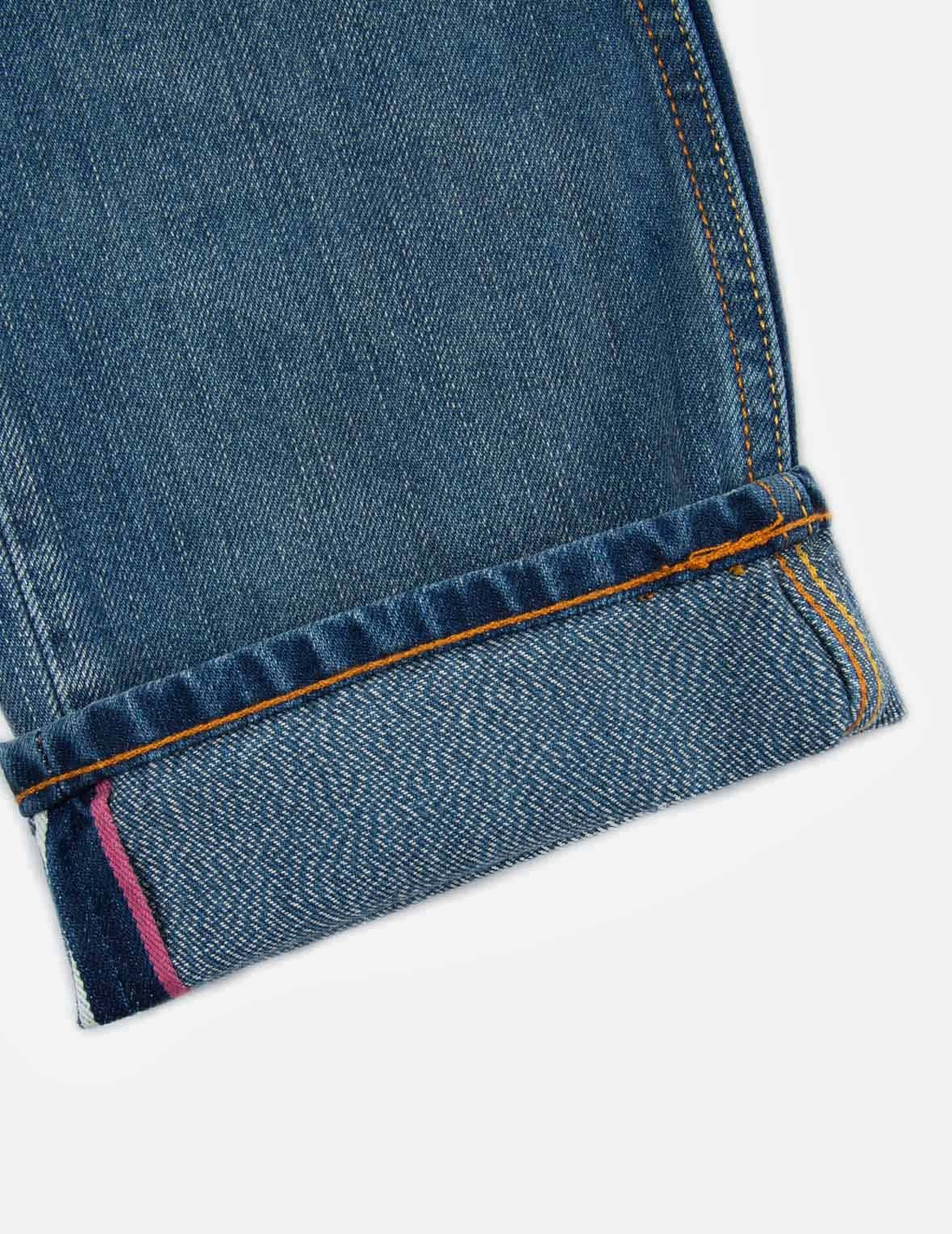 MISMATCHED KAMON PRINT SLIM FIT JEANS #2010 - 9
