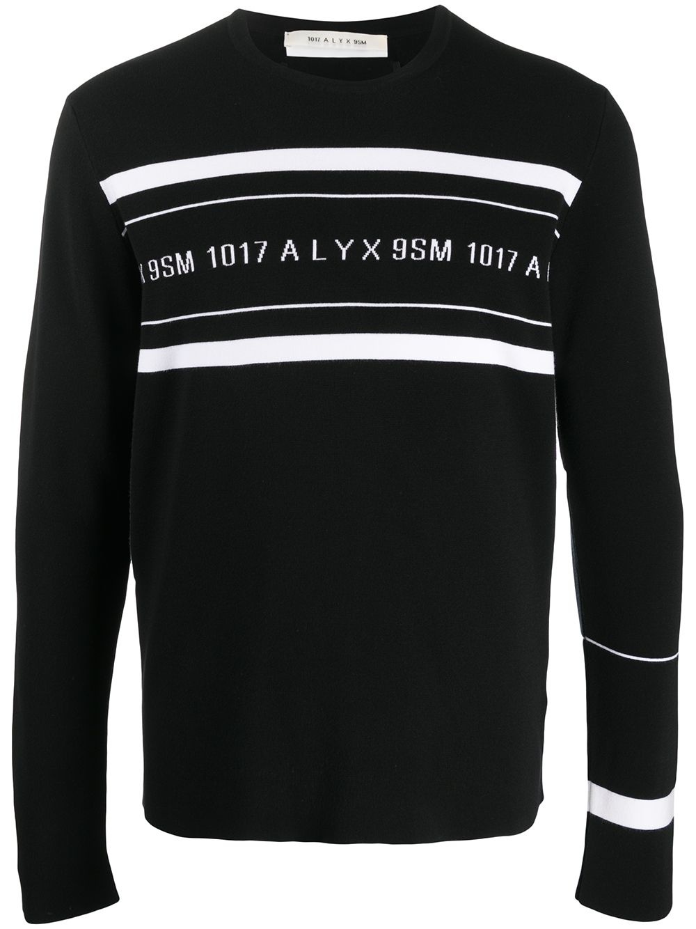 contrast-logo striped jumper - 1
