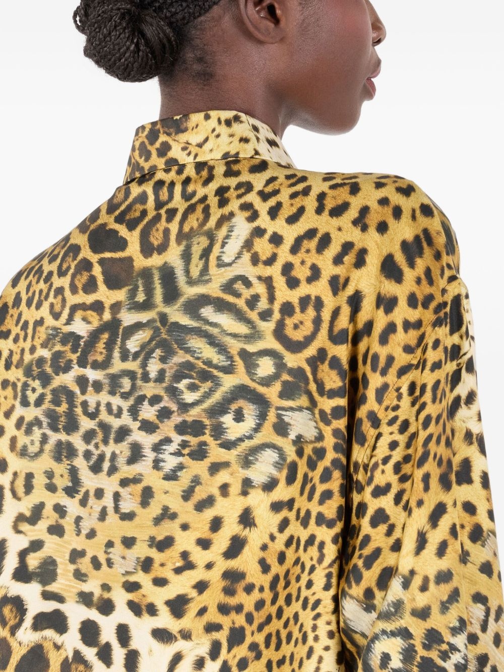 leopard-print shirt - 6