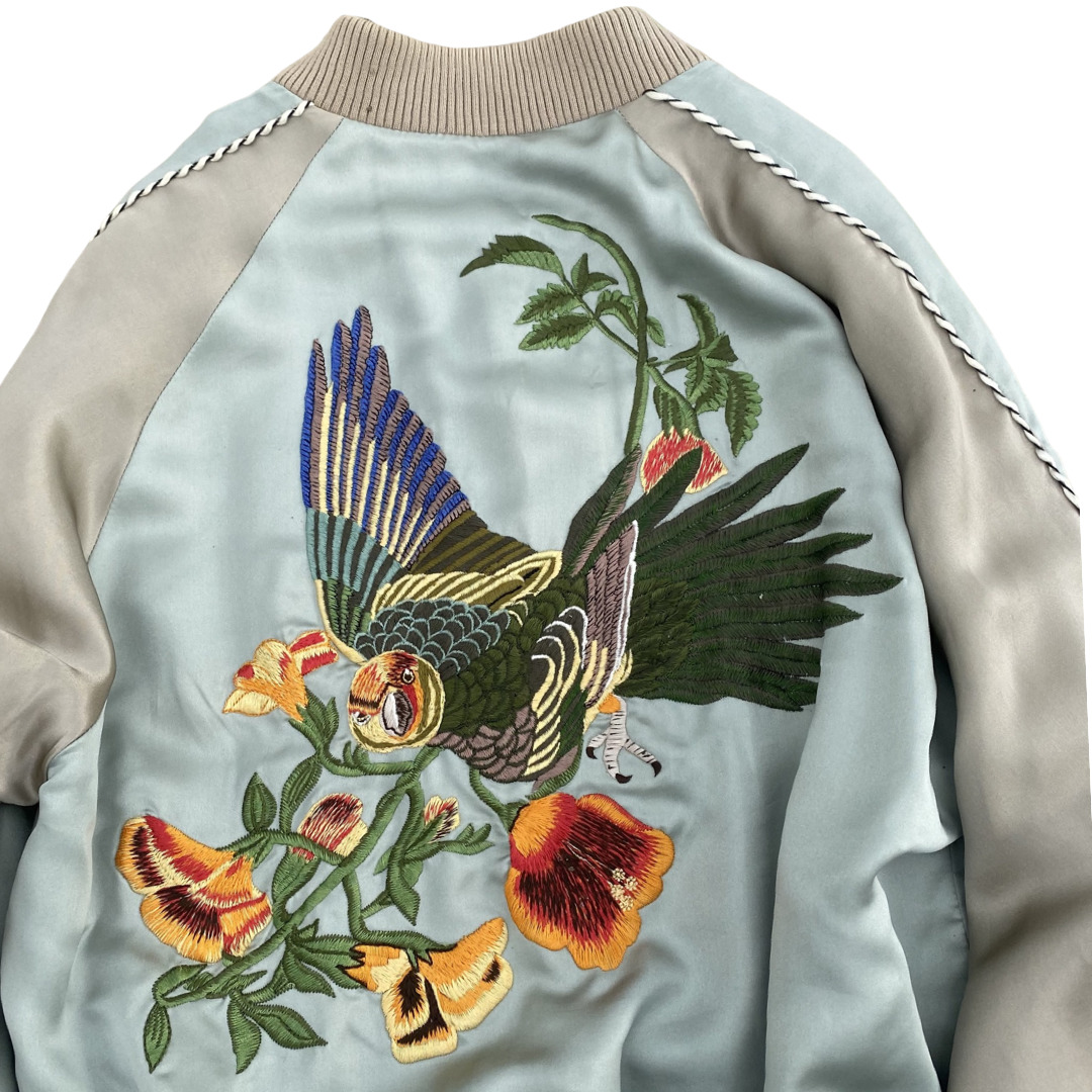 Gucci by Tom Ford Silk Embroidered Reversible Souvenier Jacket SS03 Sz 46 - 3