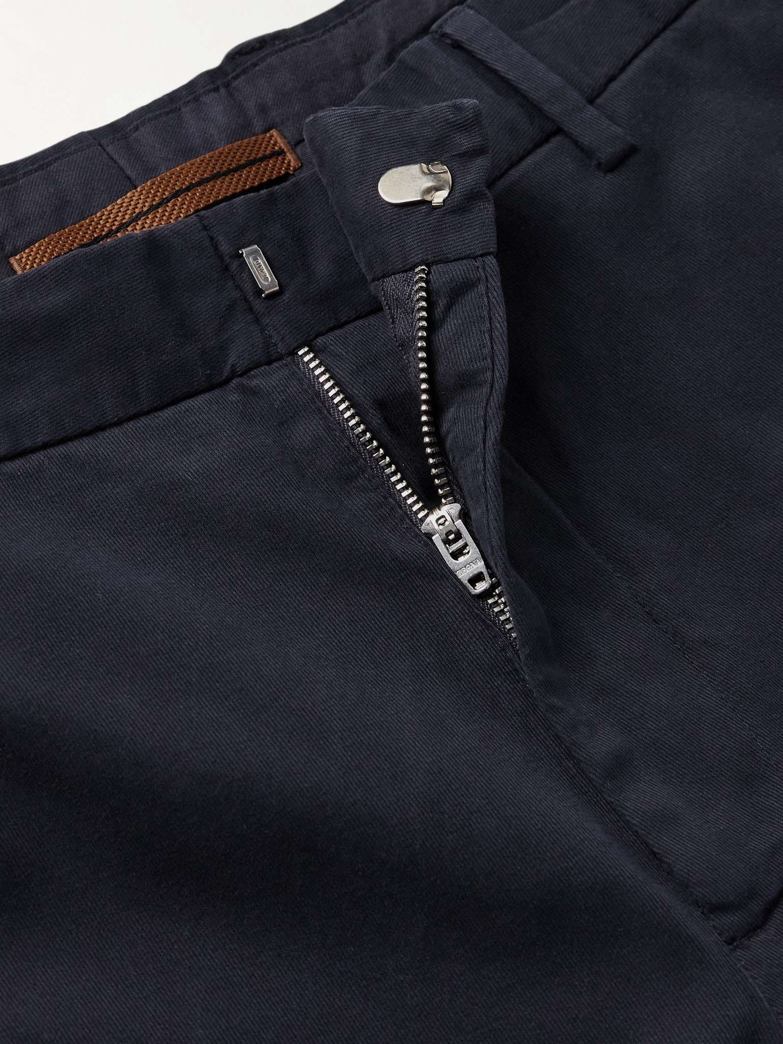 Slim-Fit Straight-Leg Stretch-Cotton Twill Trousers - 3