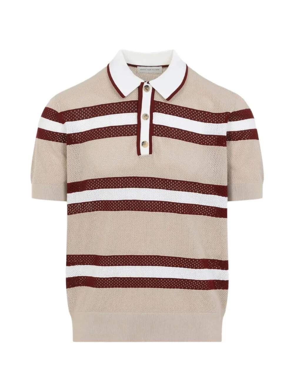 MERCY STRIPED POLO SHIRT IN VISCOSE - 1