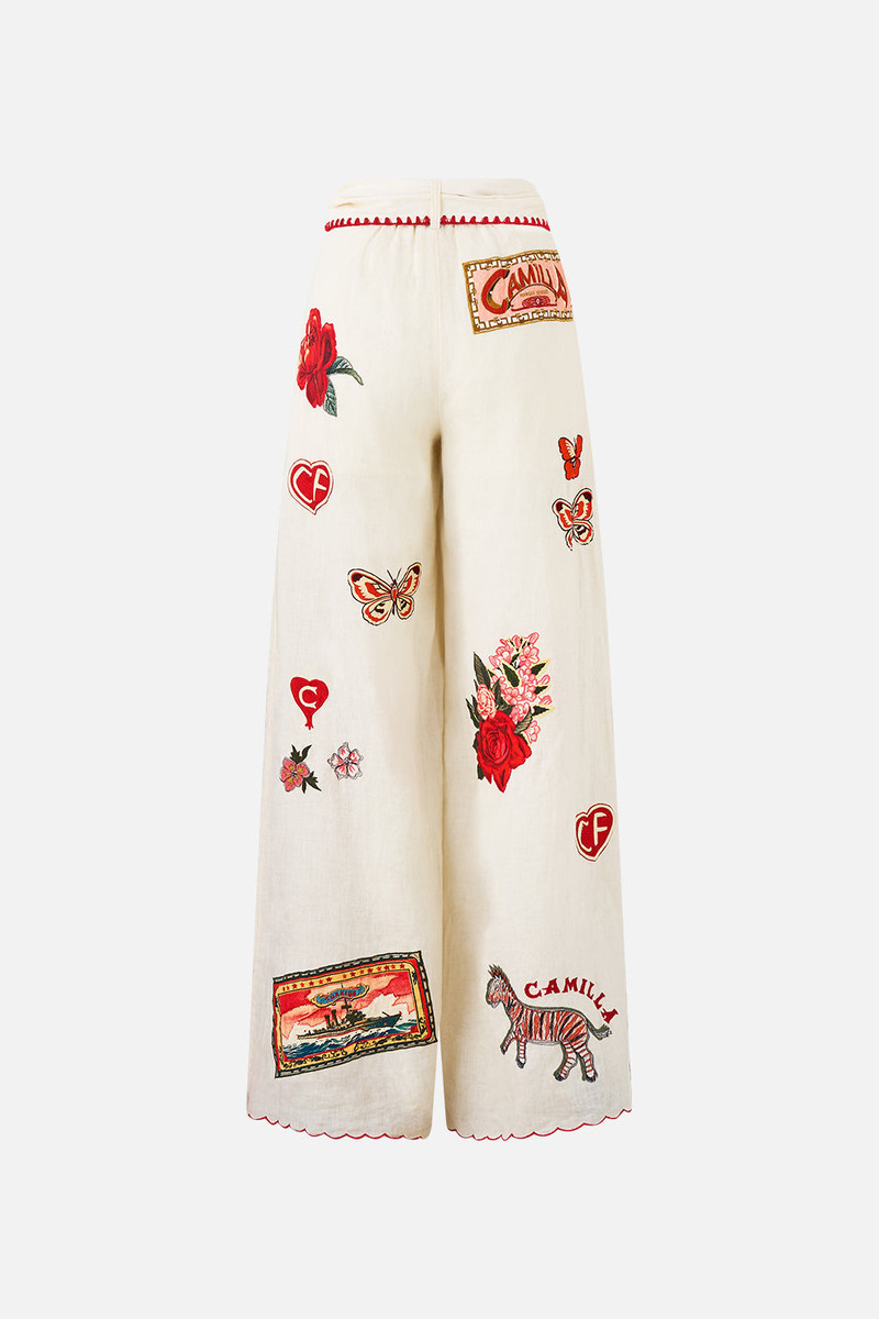 CAMILLA SCARF BELT WIDE LEG PANT outlook