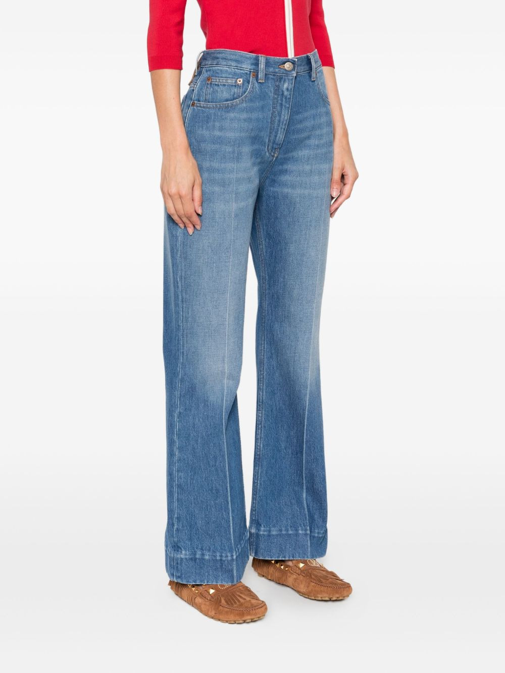 cropped flared jeans - 3