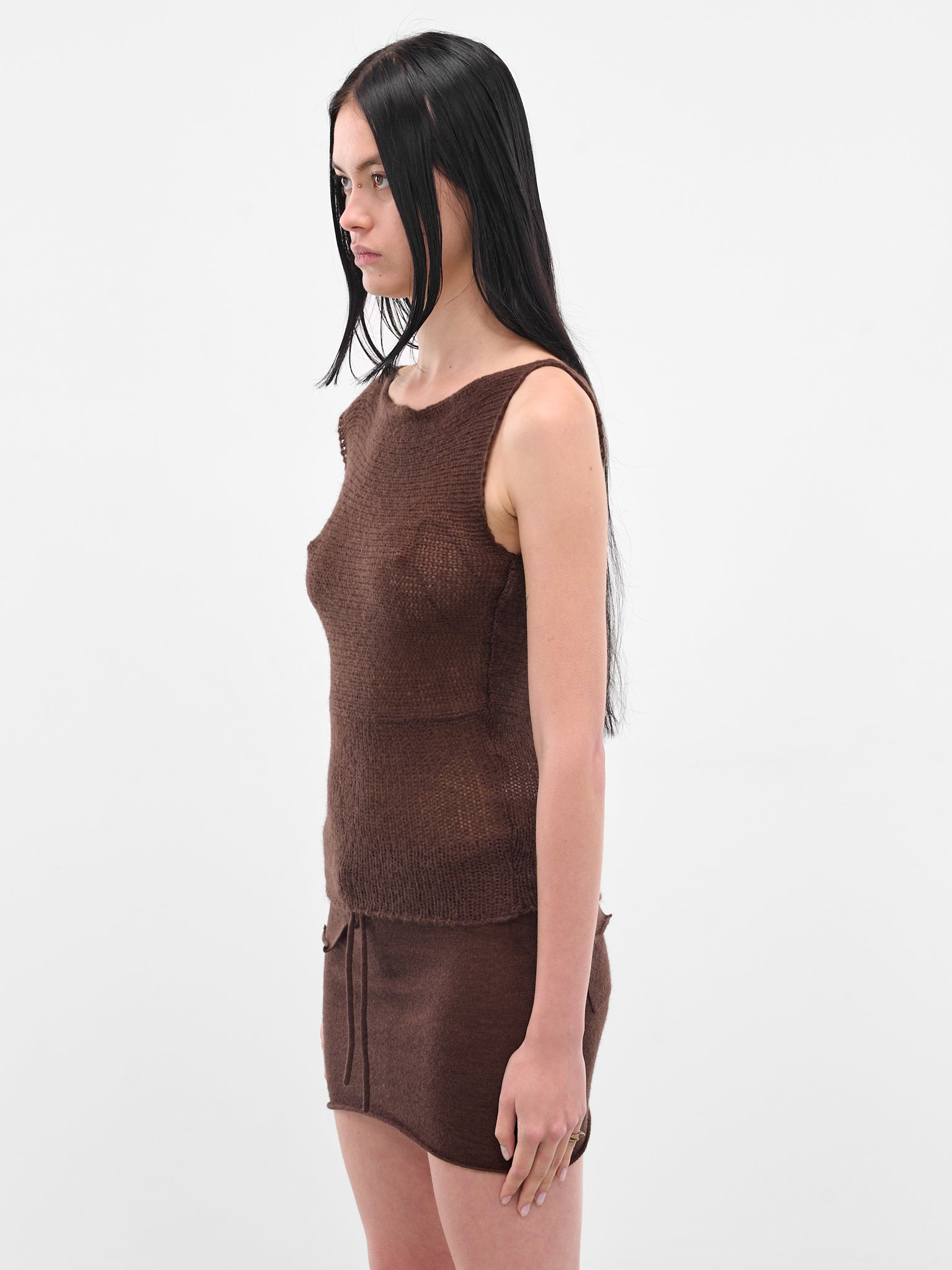 Brown Blaine Sleeveless Knit Top - 2