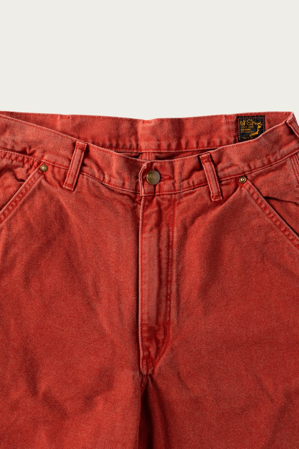 Dad's Fit Oxford Painter Pants - Red - 2