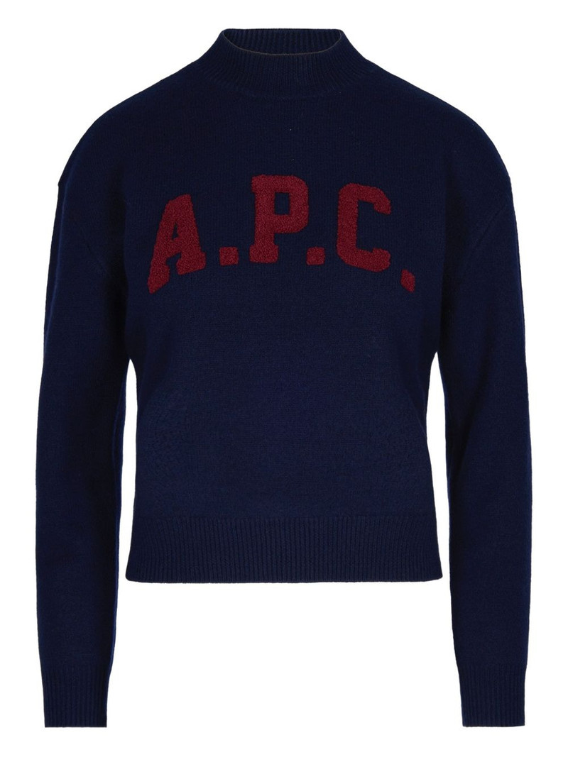 logo-embroidered turtleneck sweater 1