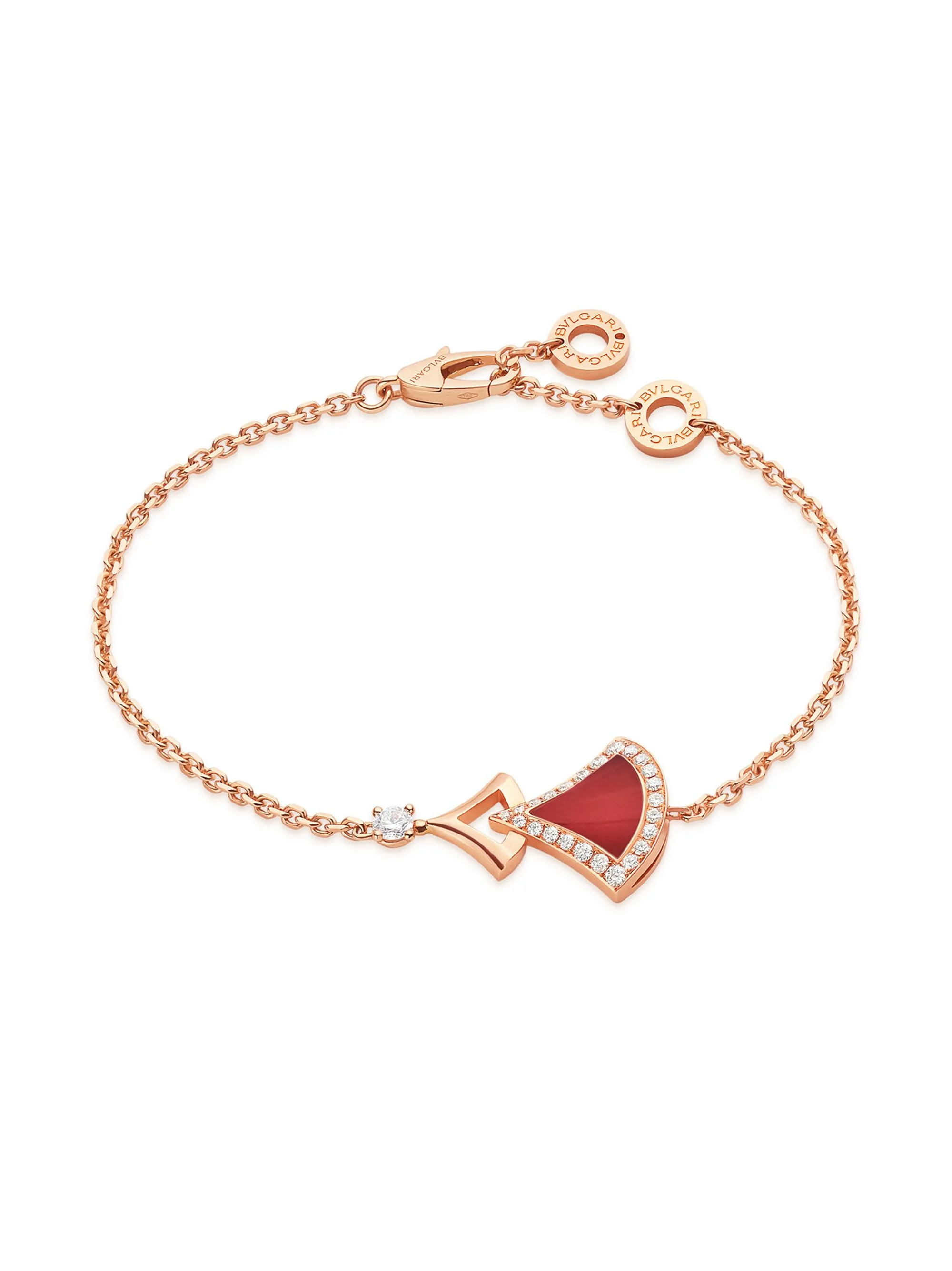 Women's Divas' Dream 18K Rose Gold, Carnelian & 0.31 TCW Diamond Bracelet - Pink Gold - 1