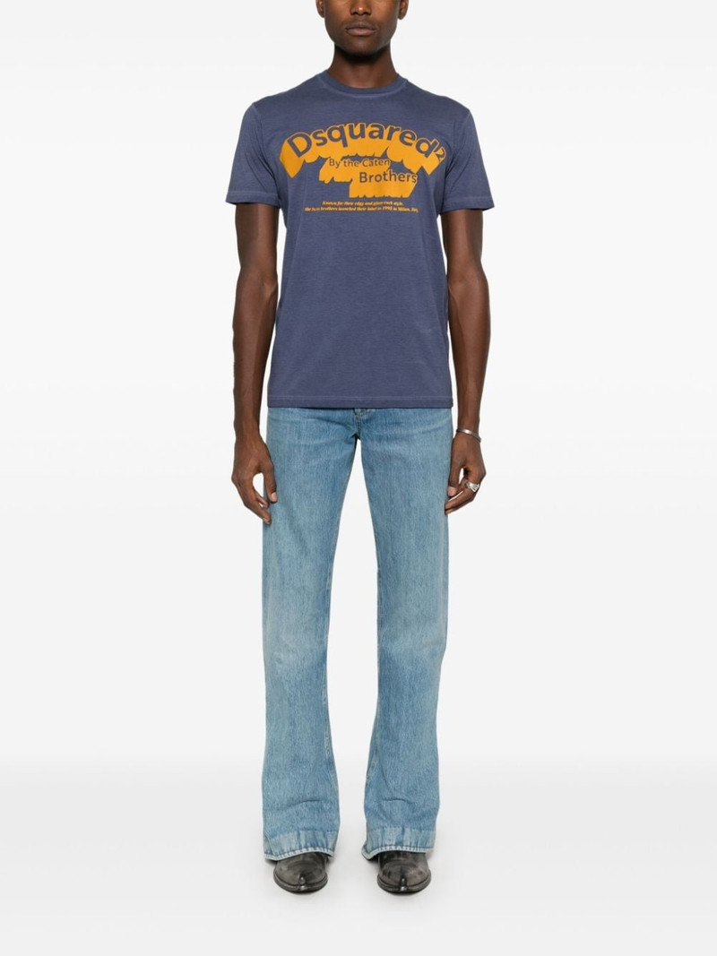 DSQUARED2 flocked logo T-shirt outlook