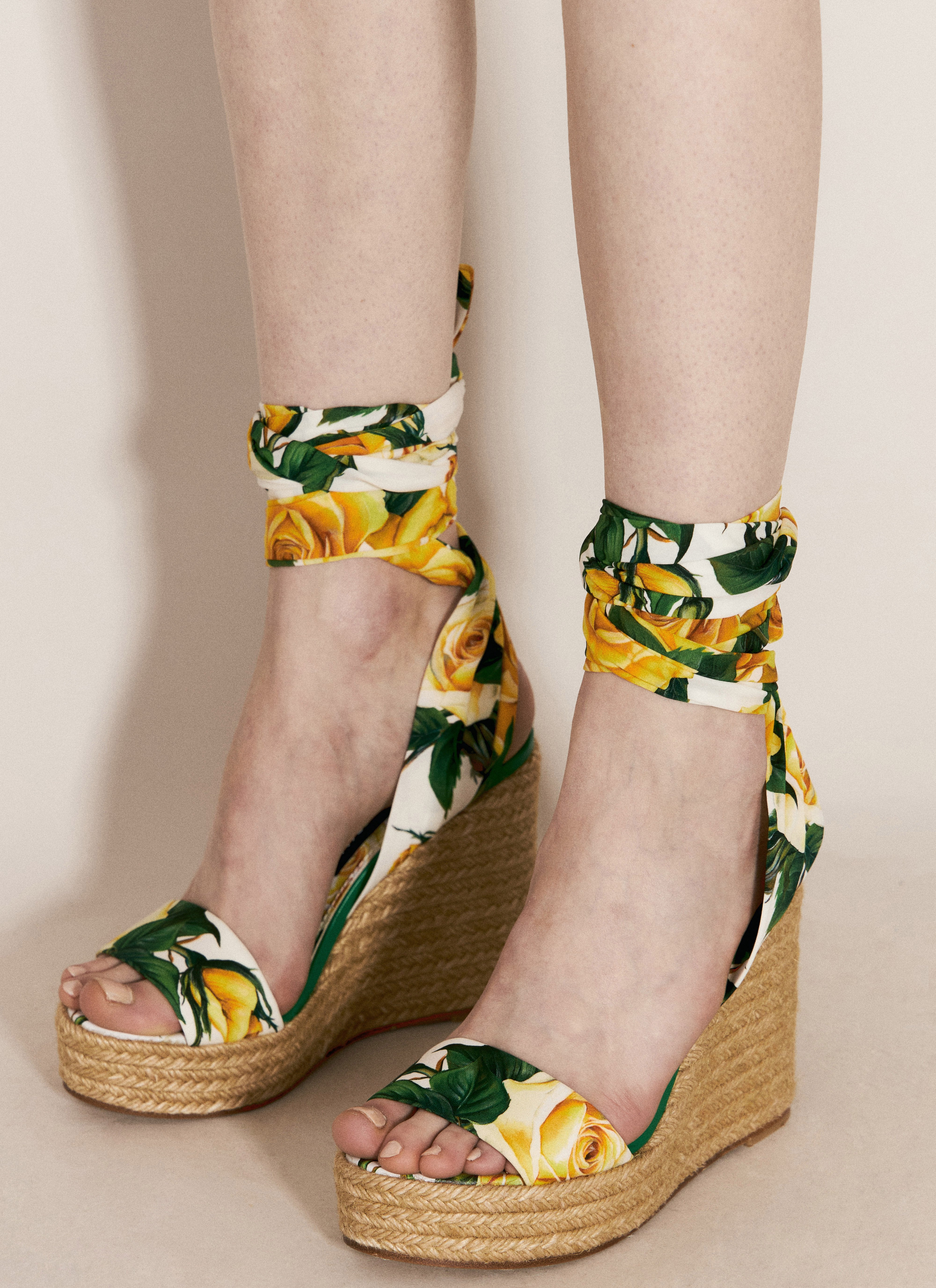 Dolce & Gabbana Women Printed Charmeuse Wedges - 6
