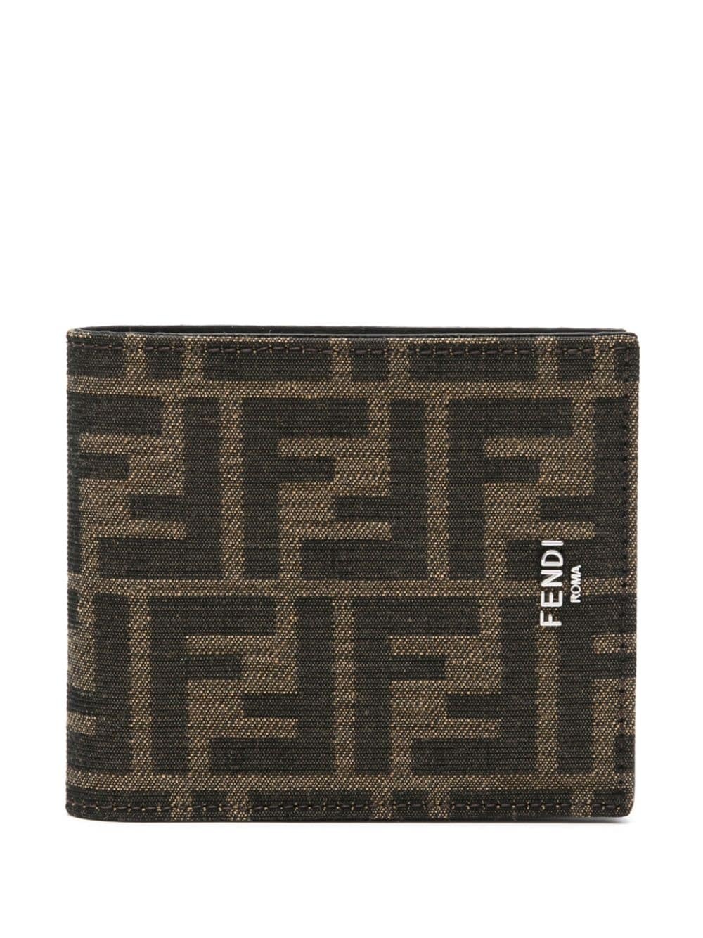 FF-jacquard leather wallet - 1