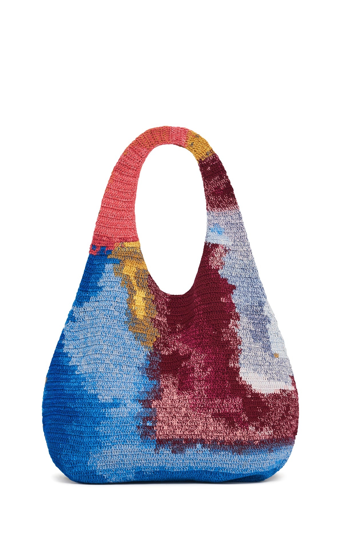 Saranya Crochet Hobo Bag in Aurora Multi Cashmere - 1