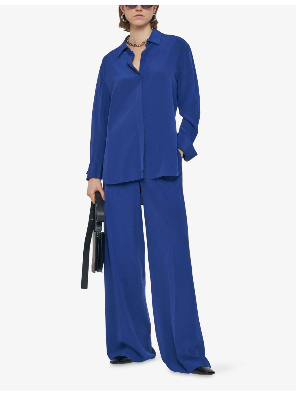 Bold Relaxed-Fit Silk Blouse - 2