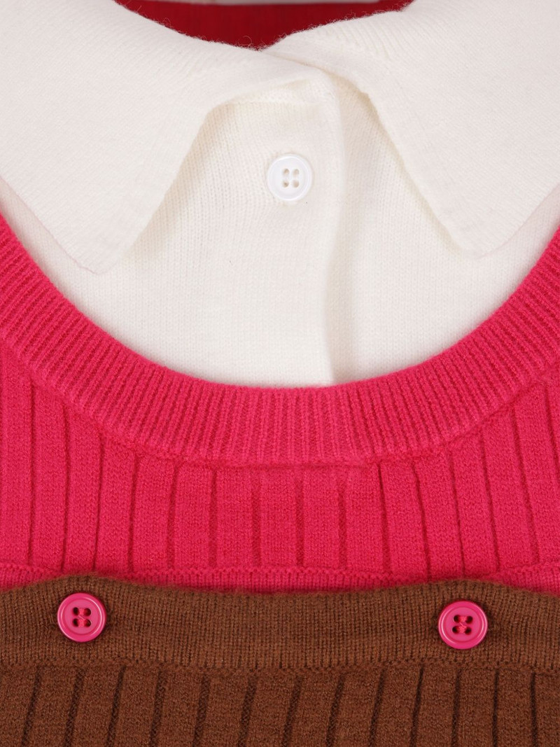 logo-patch ribbed-knit polo top 3