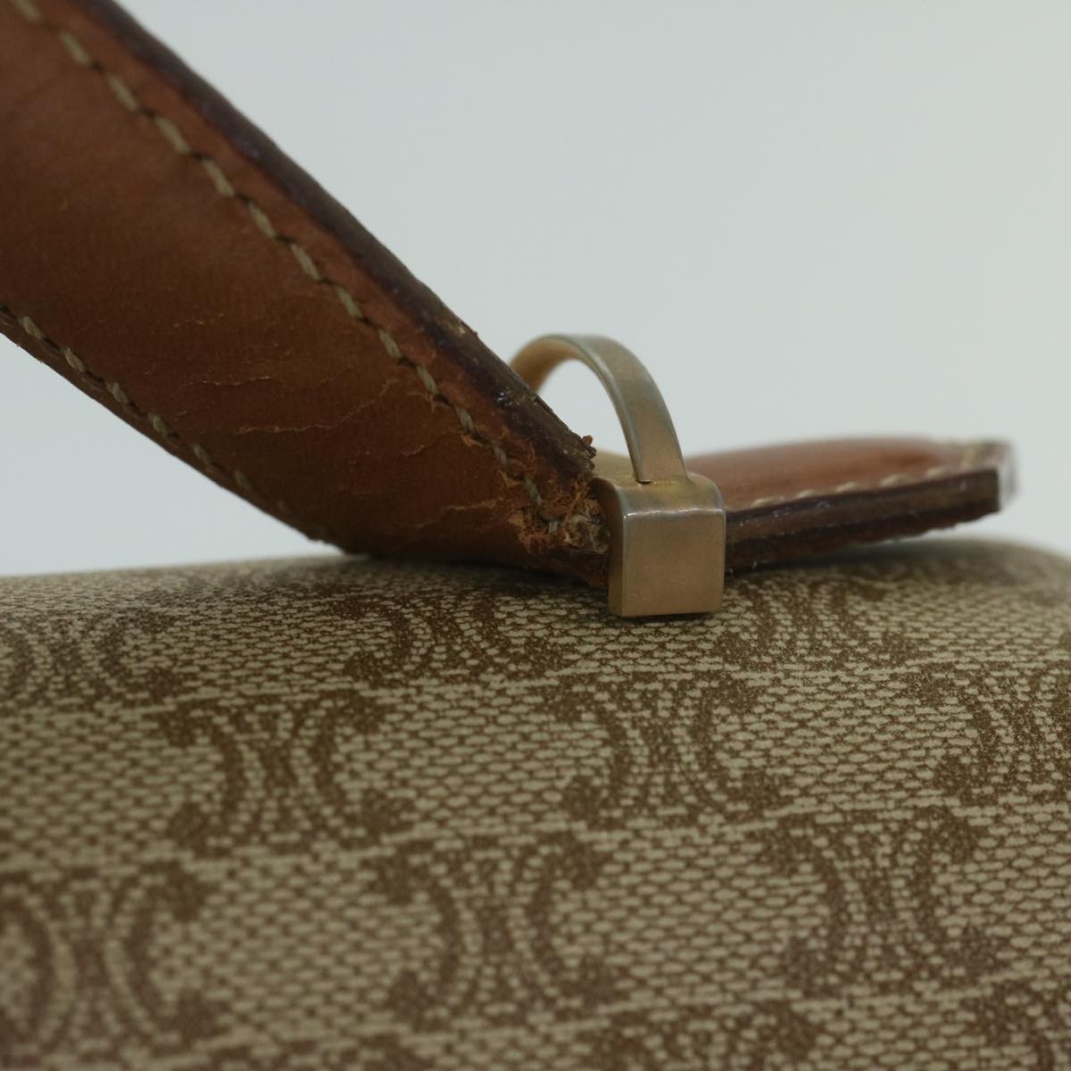 CELINE Macadam Canvas Hand Bag Beige - 9