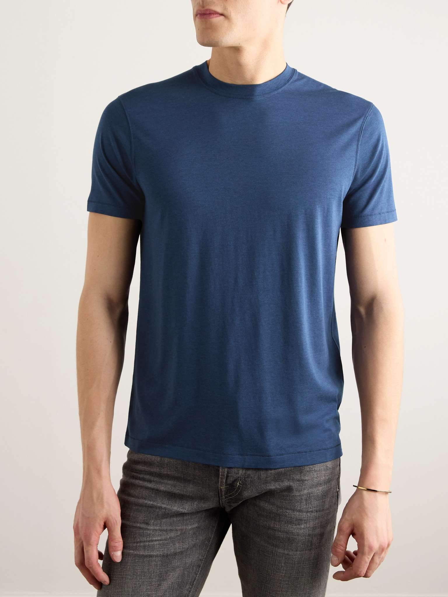 Slim-Fit Lyocell and Cotton-Blend Jersey T-Shirt - 3
