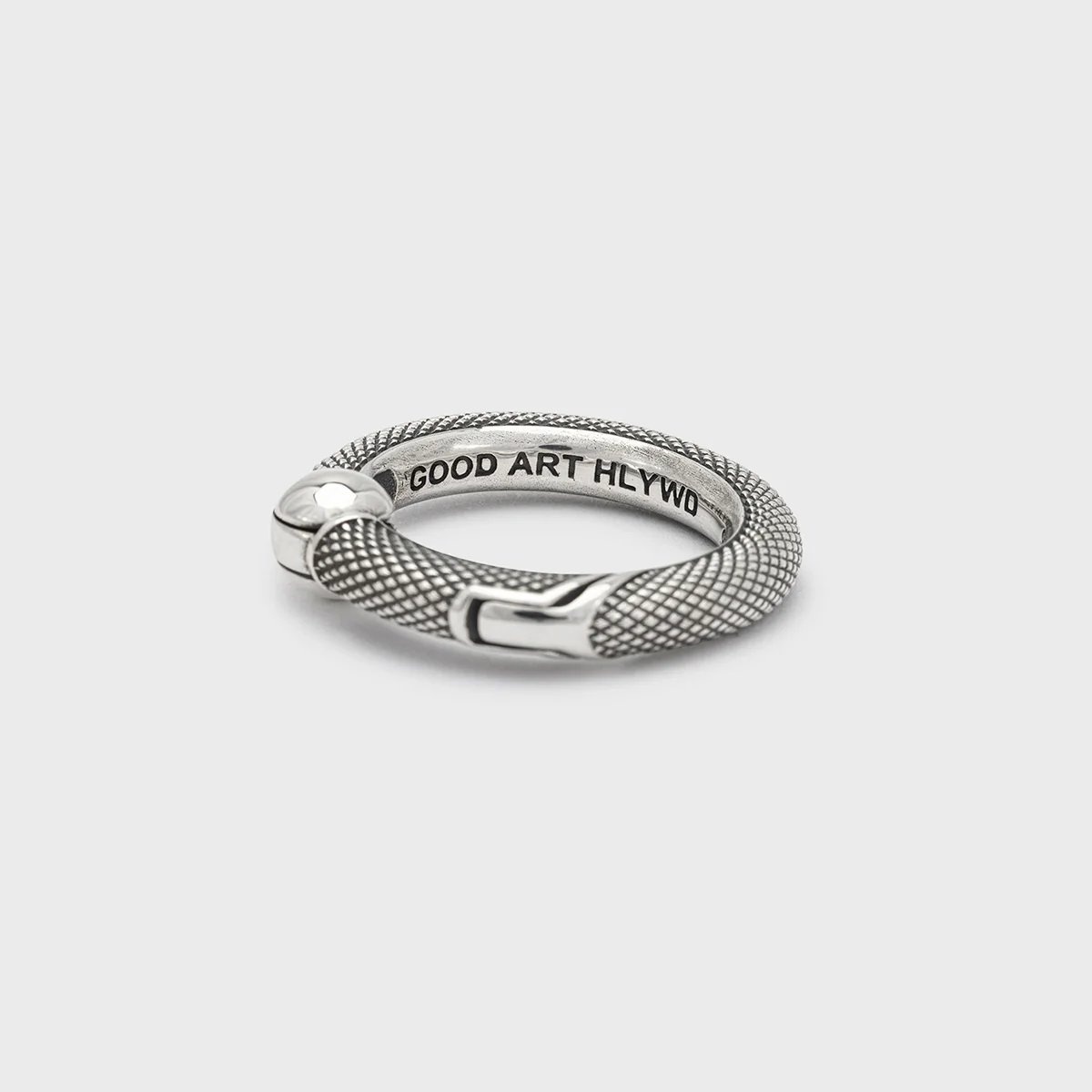MS-SPRINGR-KNU-B GOOD ART HLYWD Goosebump Spring Ring Size B - Sterling Silver - 2