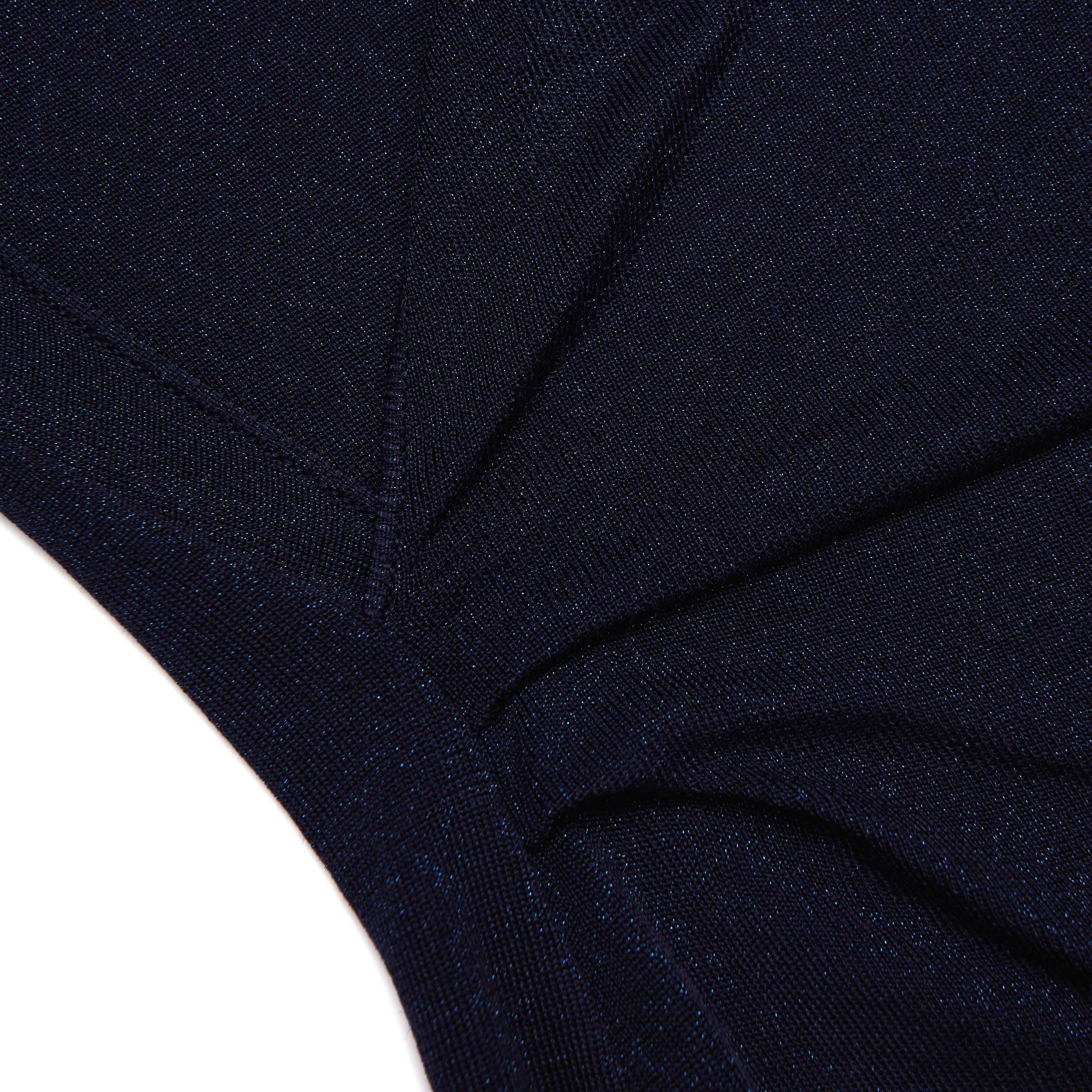 Navy Viscose Knit Mini Dress - 5