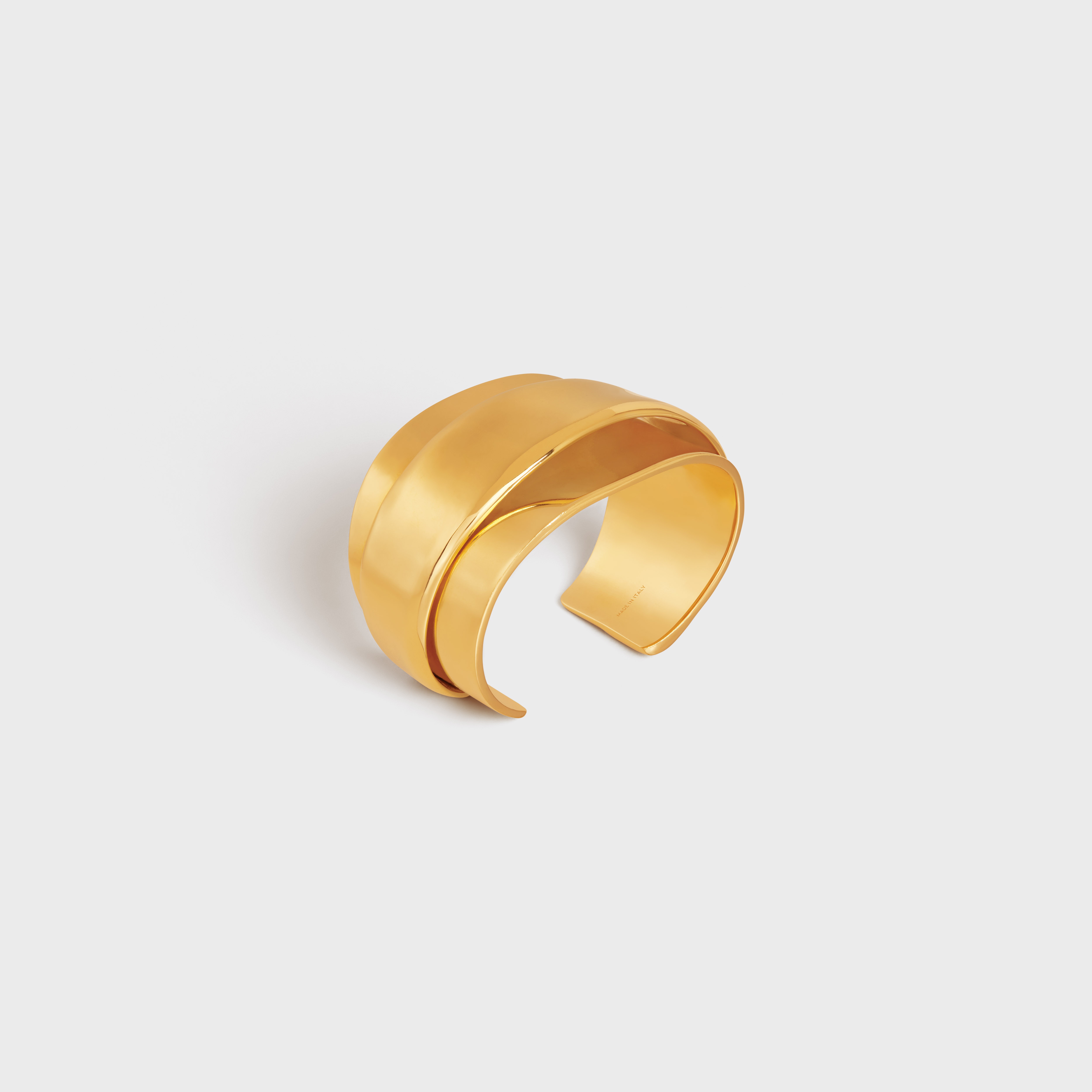 Formes Simples Interlaced Cuff in Brass with Gold Finish - 2