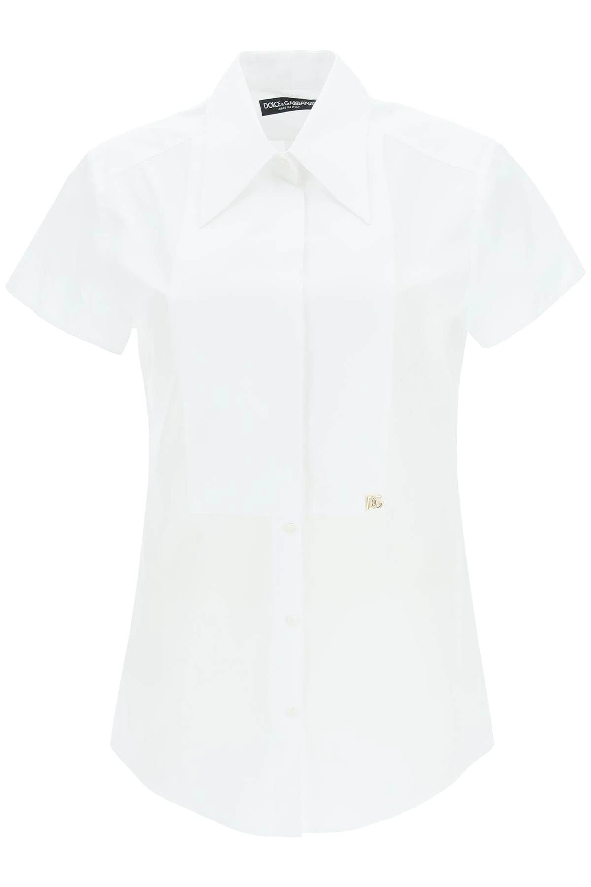 SHORT SLEEVE SHIRT WITH PLASTRON - 1