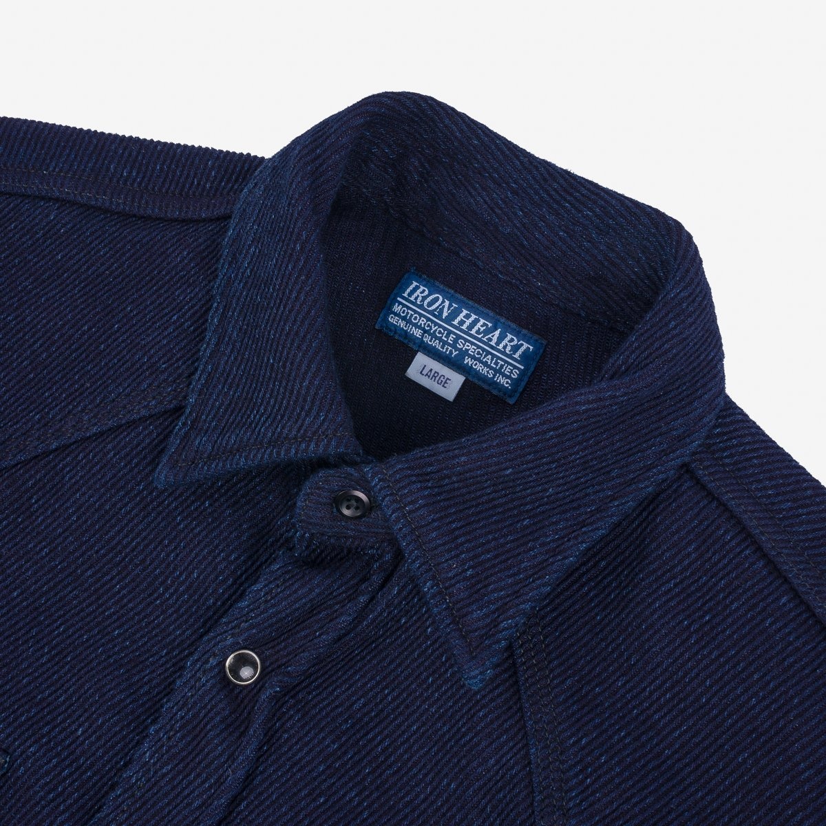 IHSH-208-IND 14oz Kersey Western Shirt Indigo - 2