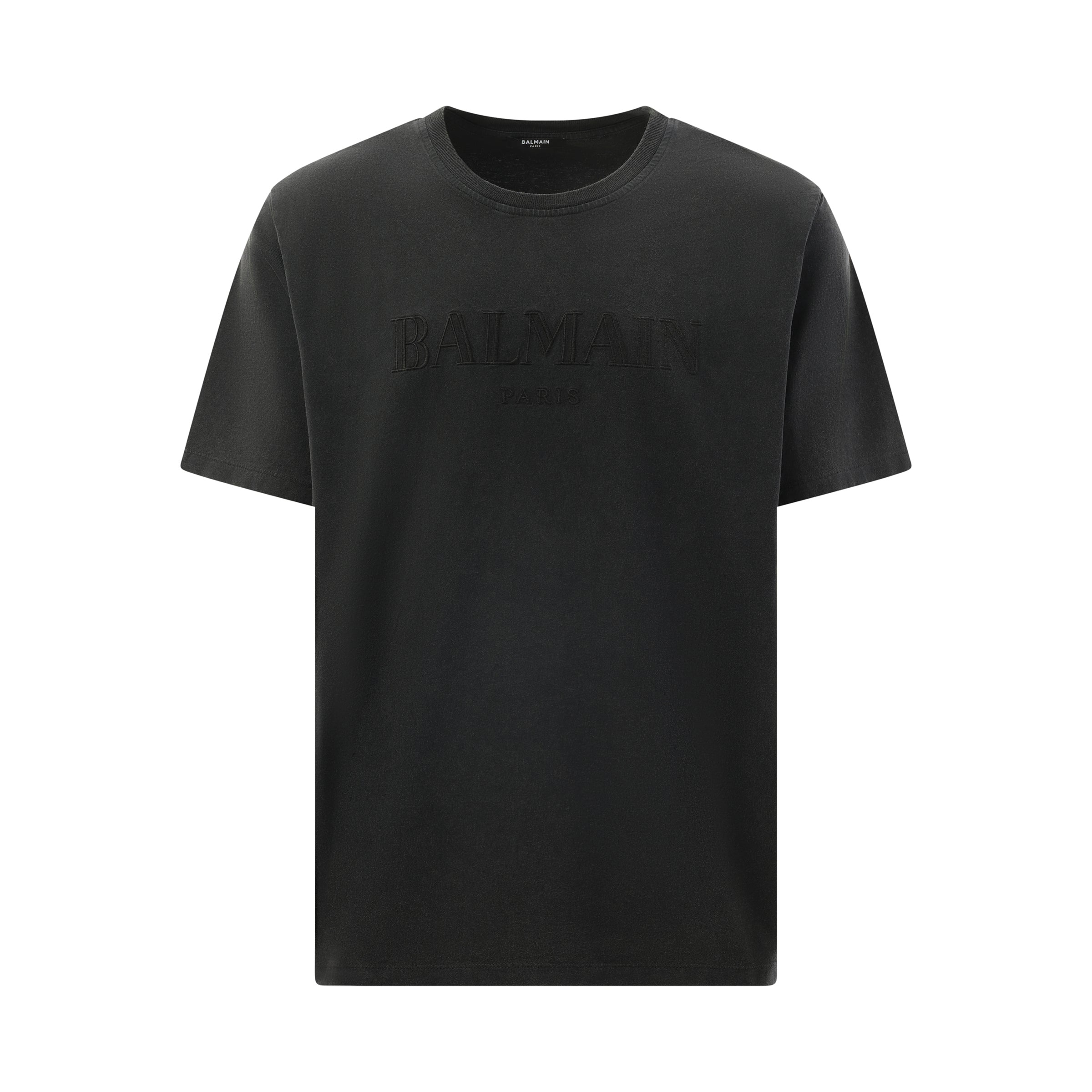 Balmain Vintage Emb T-Shirt in Grey - 2