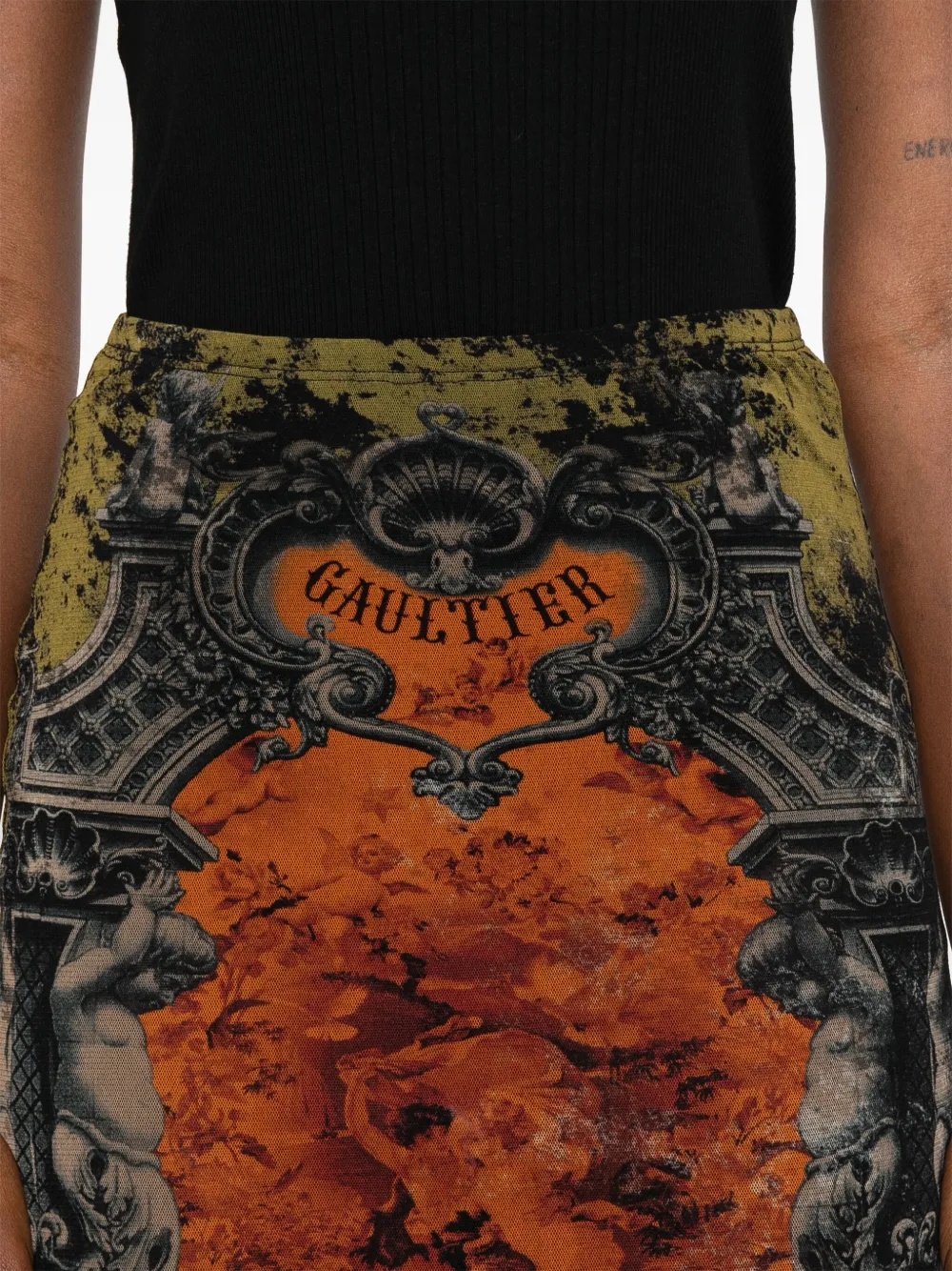JEAN PAUL GAULTIER - Women Mesh "Médaillon" Long Skirt - 4