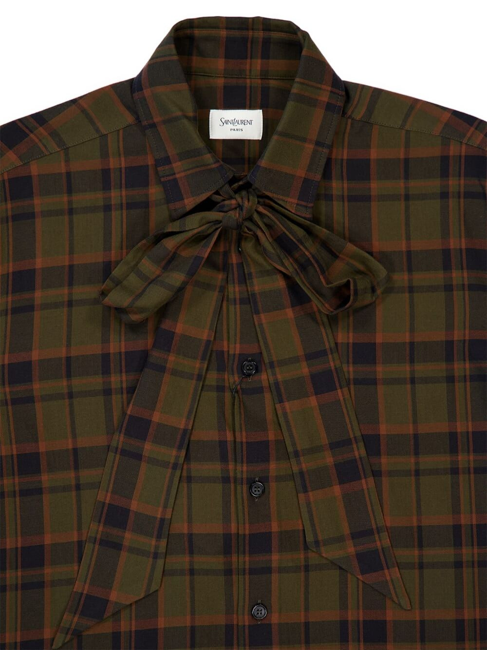 check lavallière-bow shirt - 3