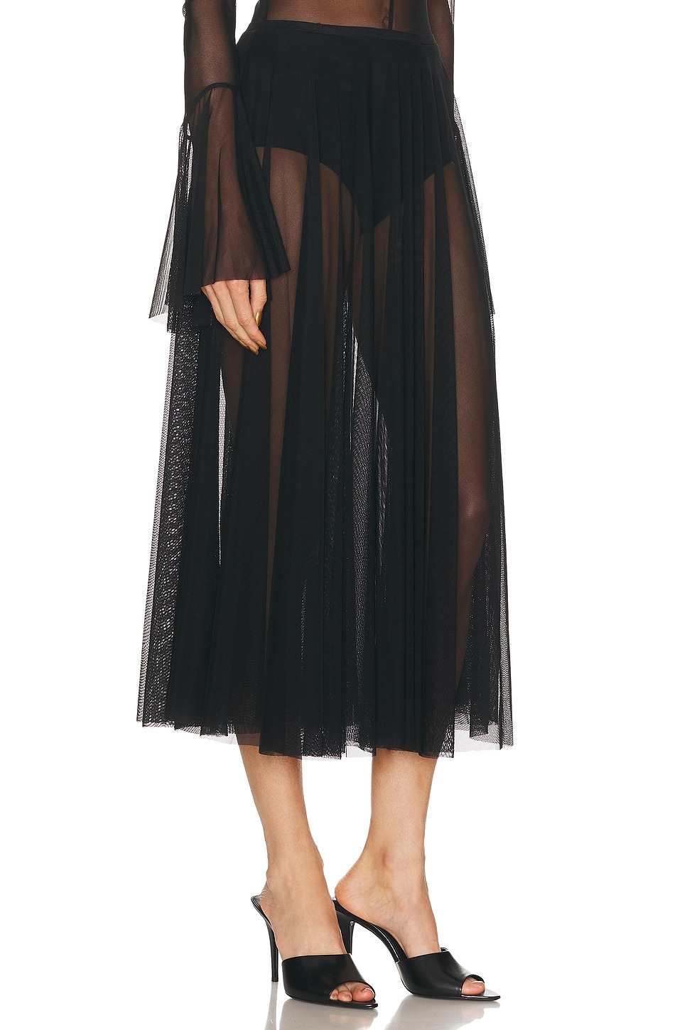 Flared Midcalf Skirt With Panty - 2