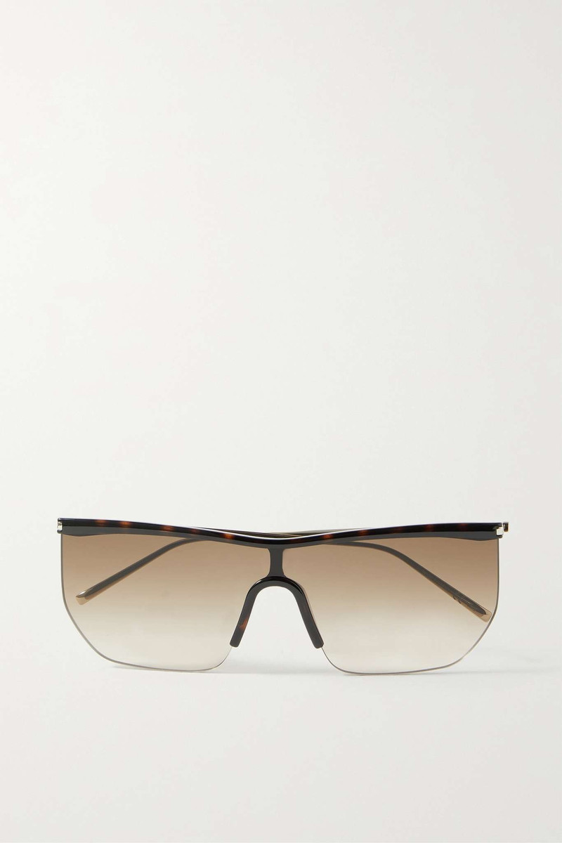 D-frame tortoiseshell acetate and gold-tone sunglasses - 1