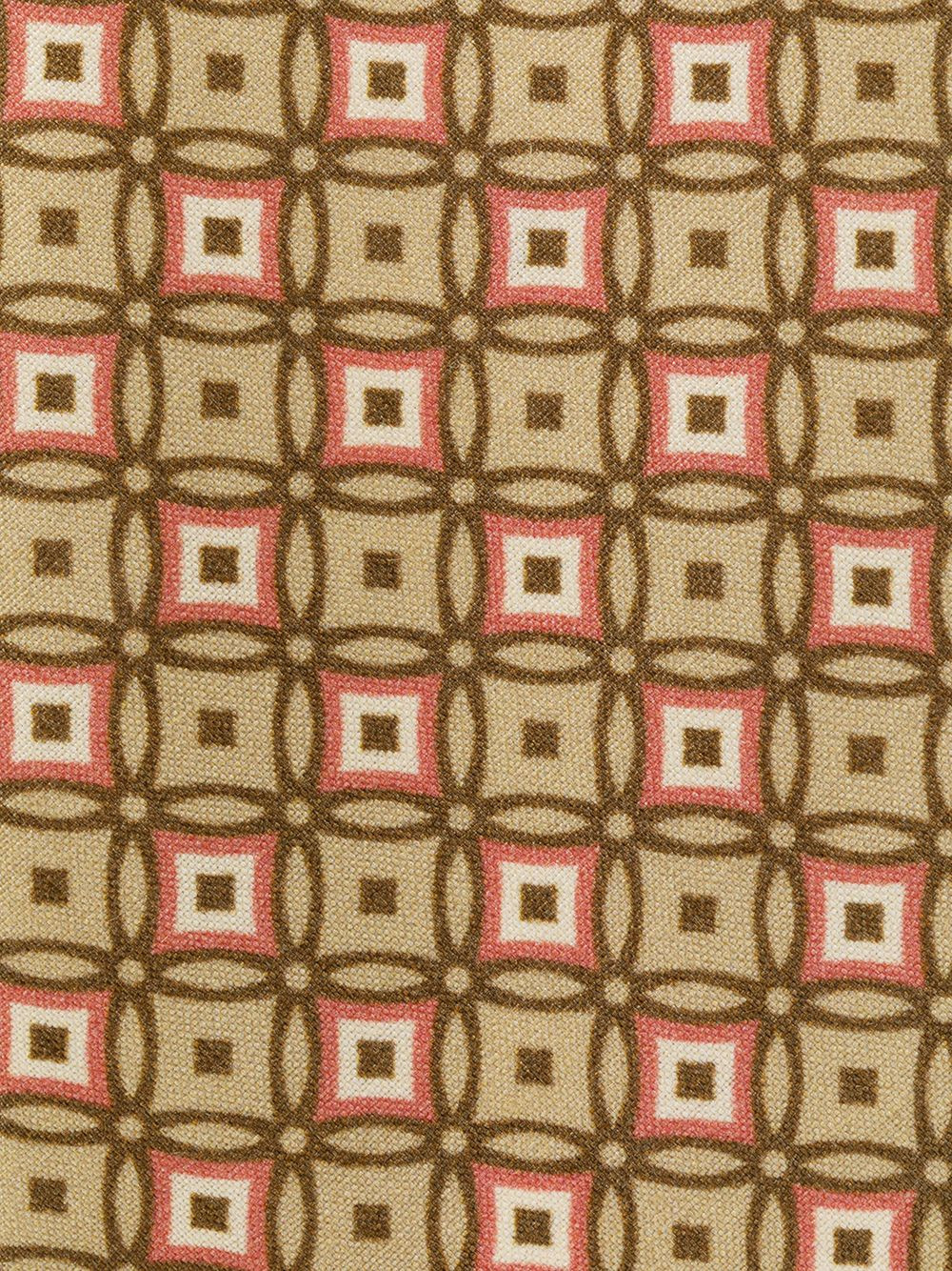geometric print silk tie - 2