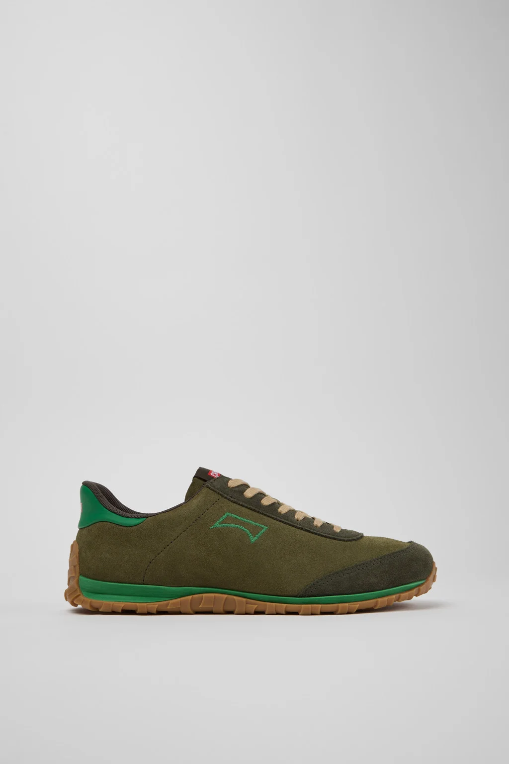 Drift Walk Green Suede and Leather Sneakers for Men. - 1