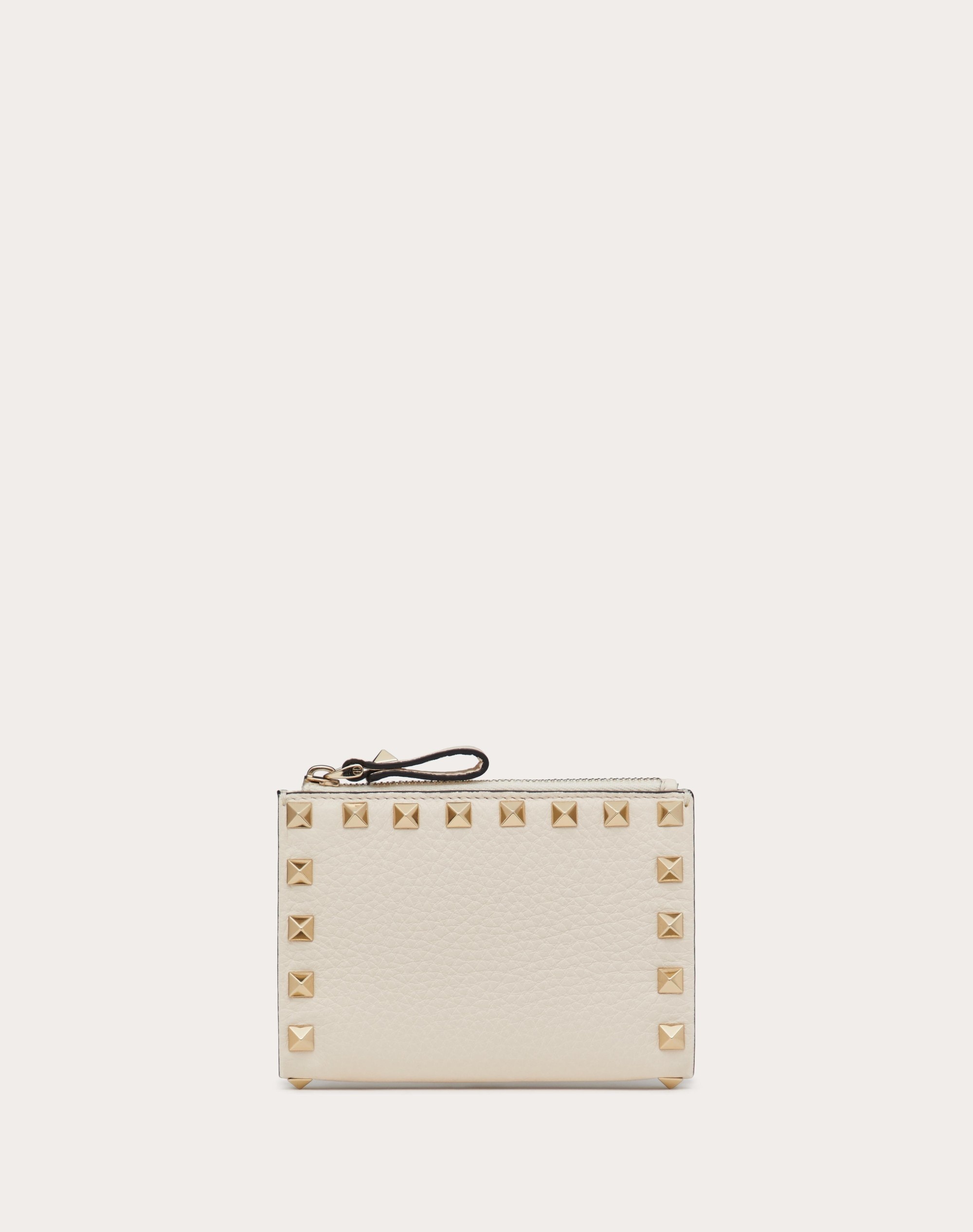 ROCKSTUD GRAINY CALFSKIN KEYCHAIN - 1