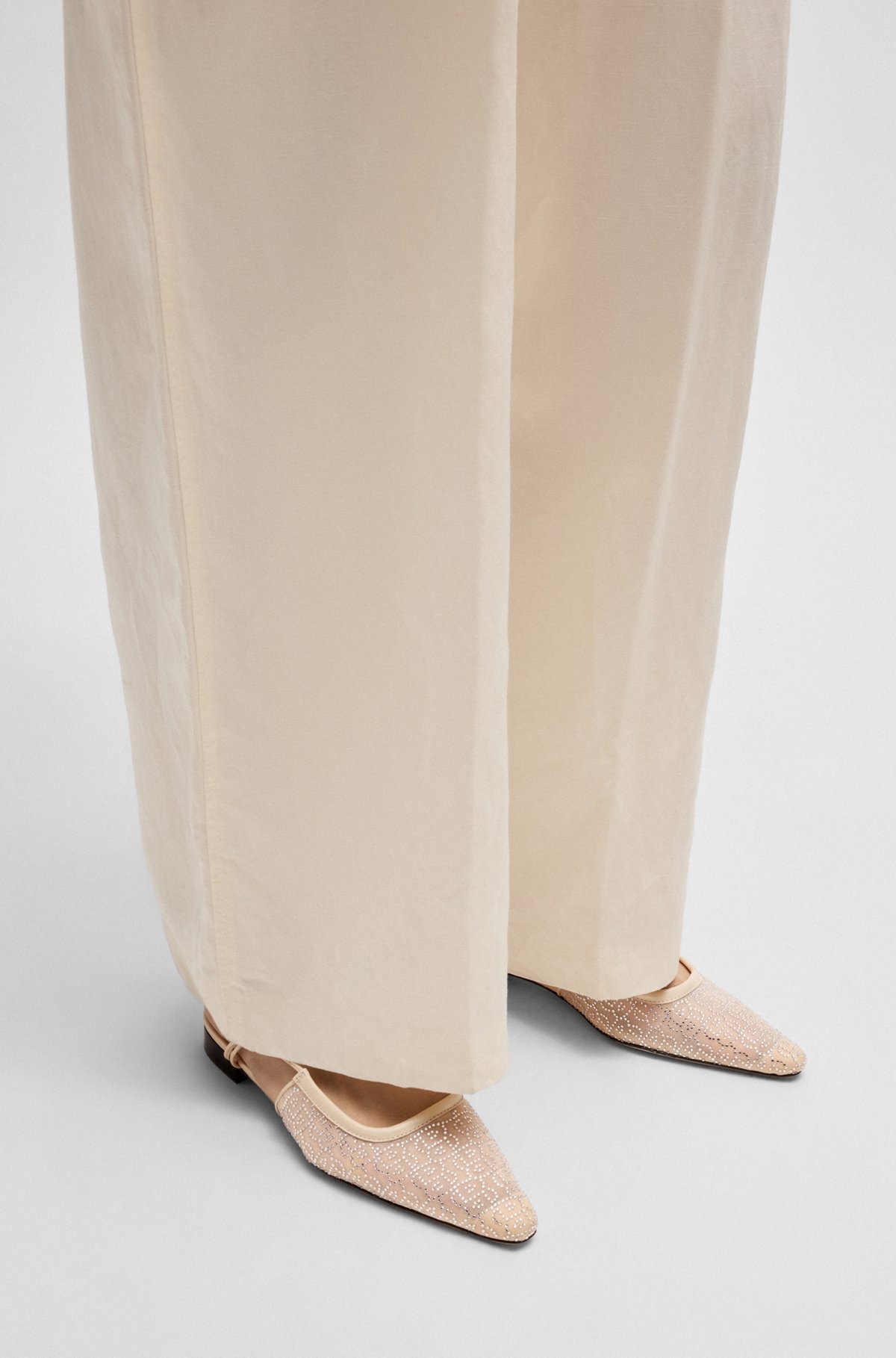 MESH MULES WITH RHINESTONE EMBELLISHMENTS - 4