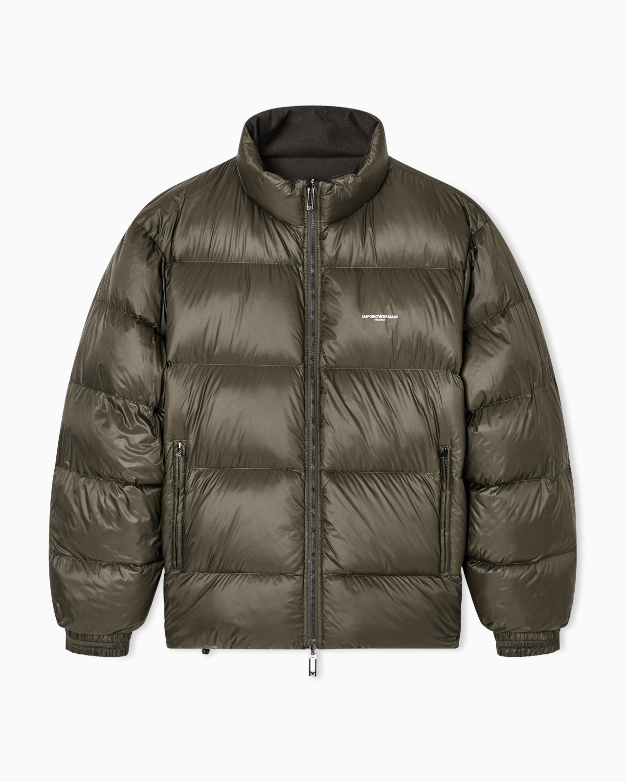 REVERSIBLE WOOL-BLEND TWILL DOWN JACKET - 5