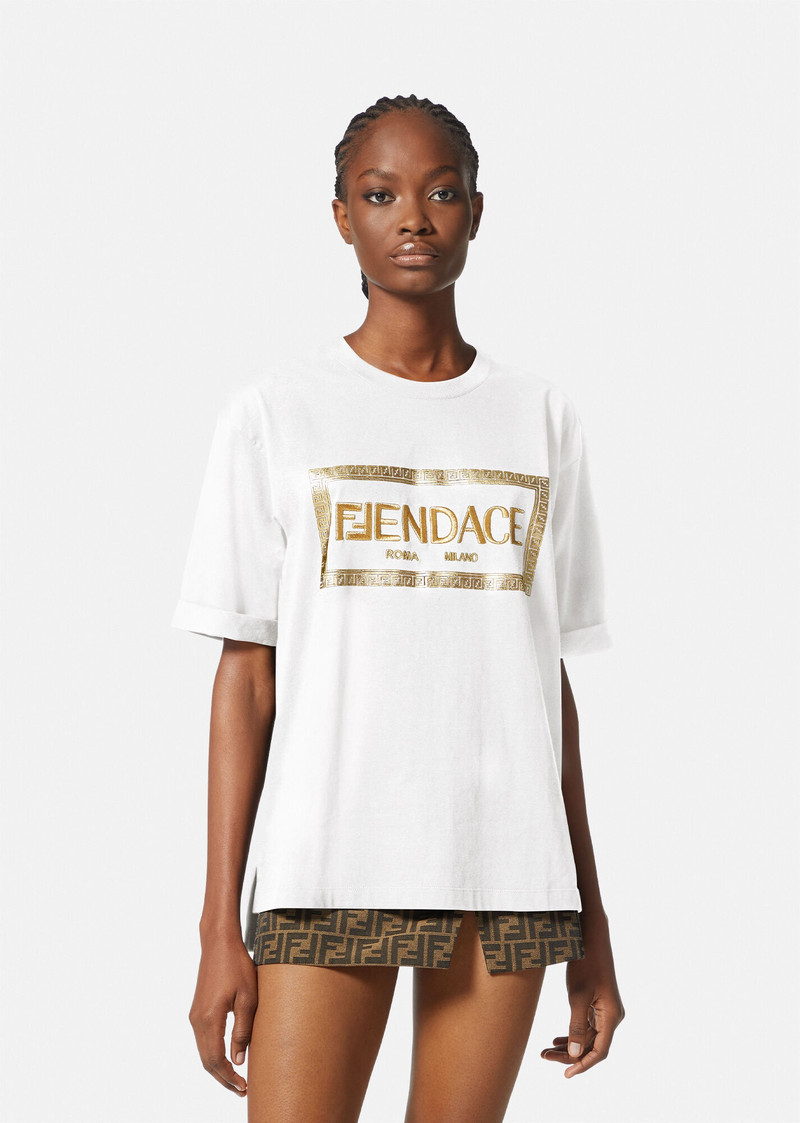 FENDI x VERSACE Fendace Logo T-shirt | REVERSIBLE