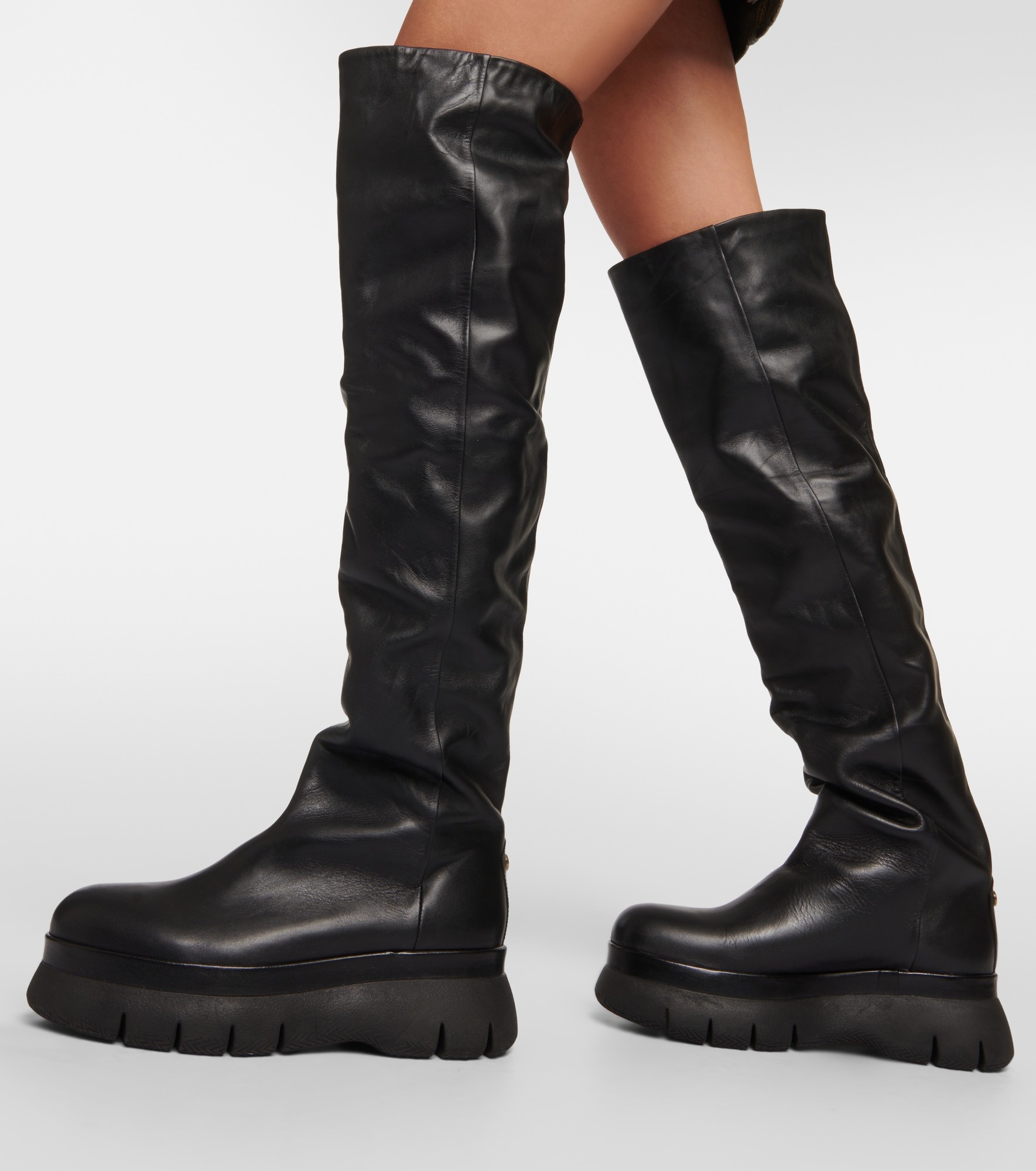 Malyx leather over-the-knee boots - 4