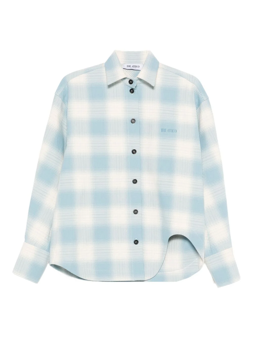checked-pattern long-sleeve shirt - 1