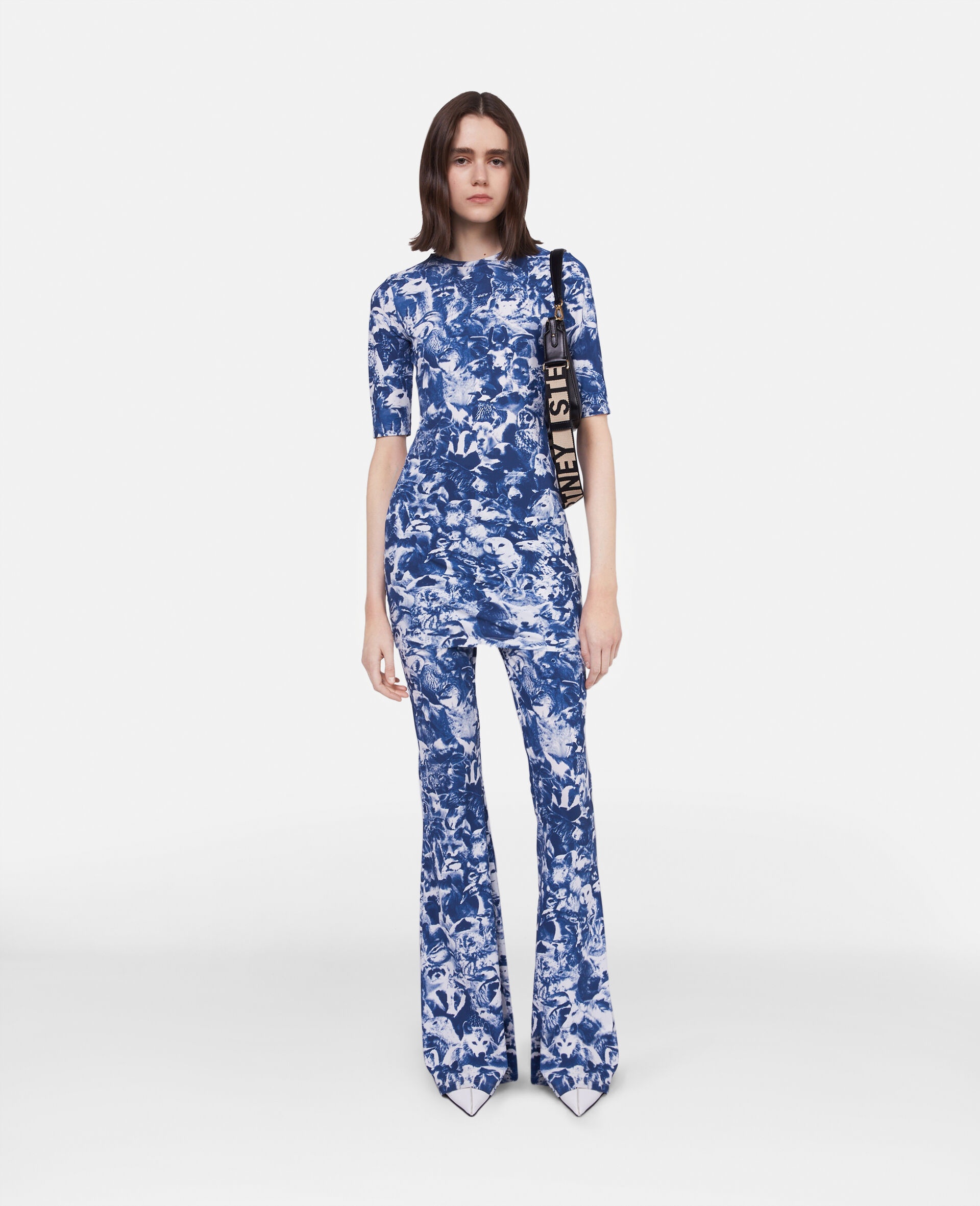 Animal Forest Print Flared Jeans - 2