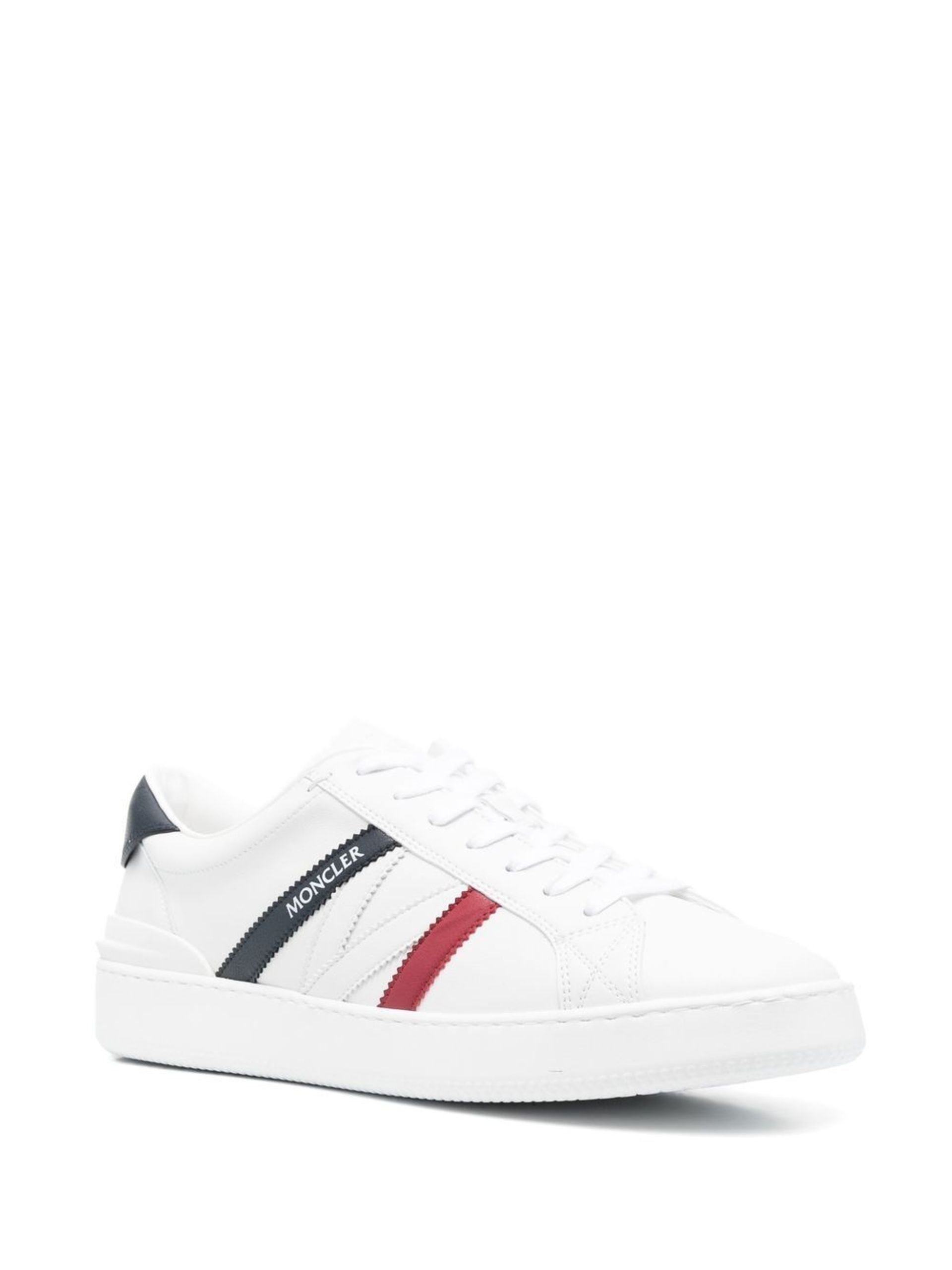 White Monaco M Faux-Leather Sneakers - 2