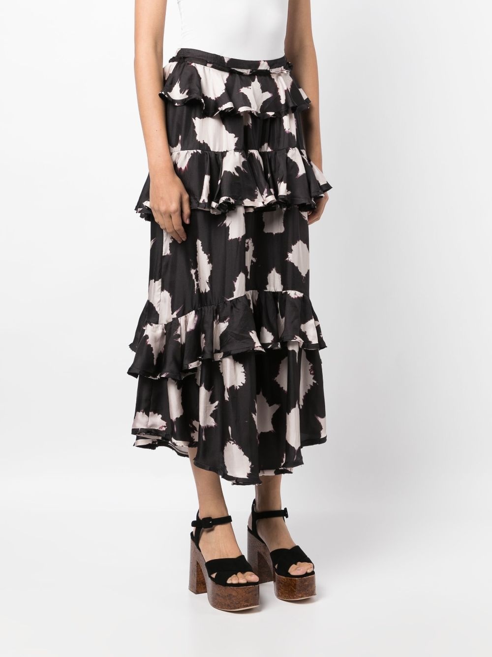 Winona ruffled silk skirt - 3